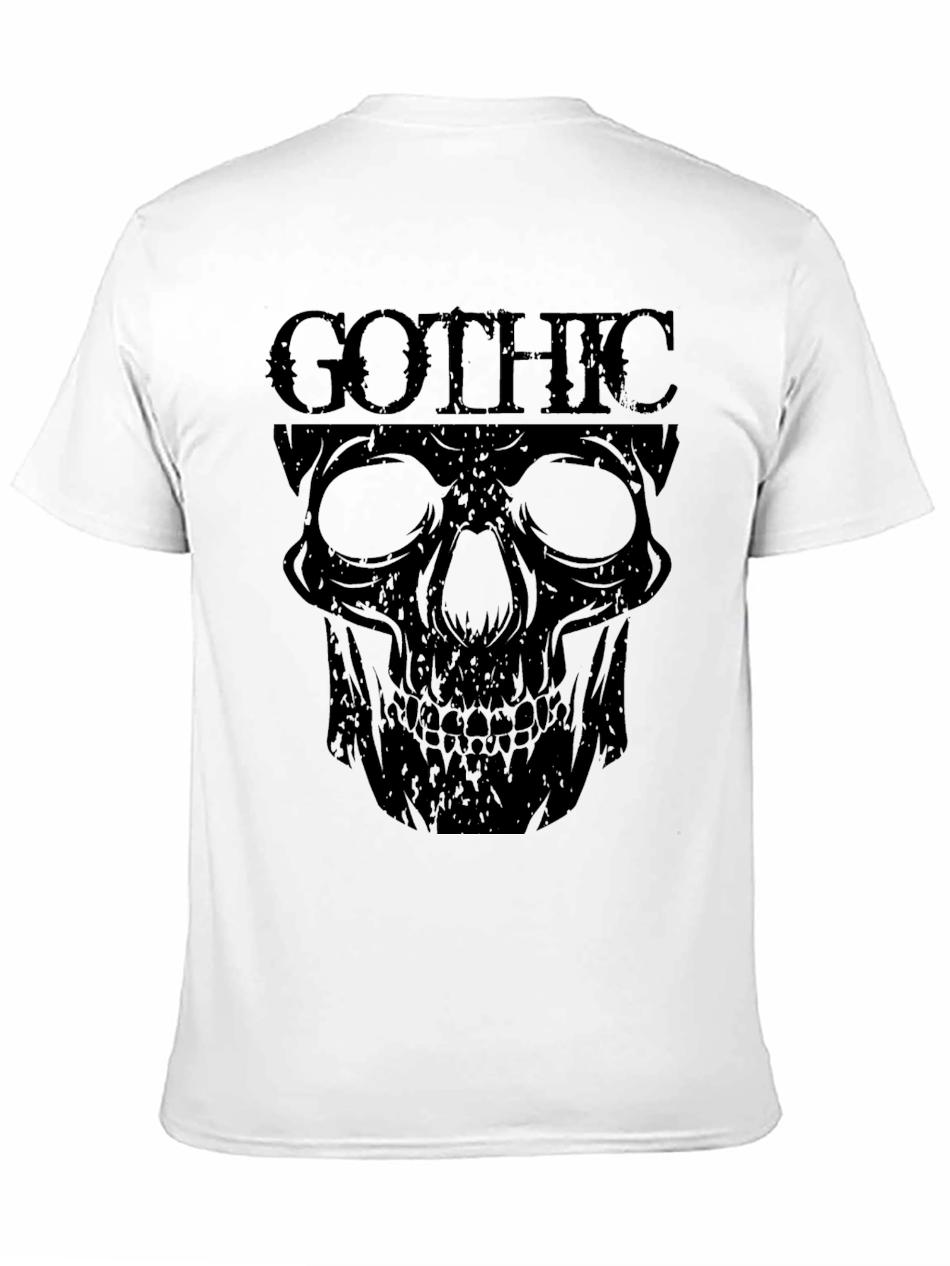 Gothic Skull Graphic T-Shirt - Mens Black Tee
