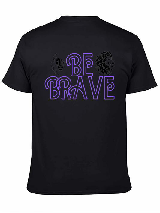 Be Brave Graphic T-Shirt - Lion Design