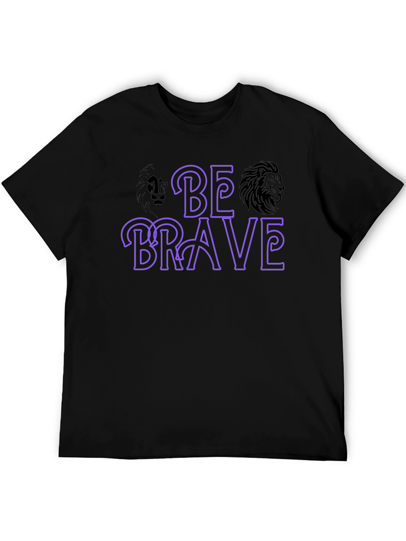 Be Brave Graphic T-Shirt - Lion Design