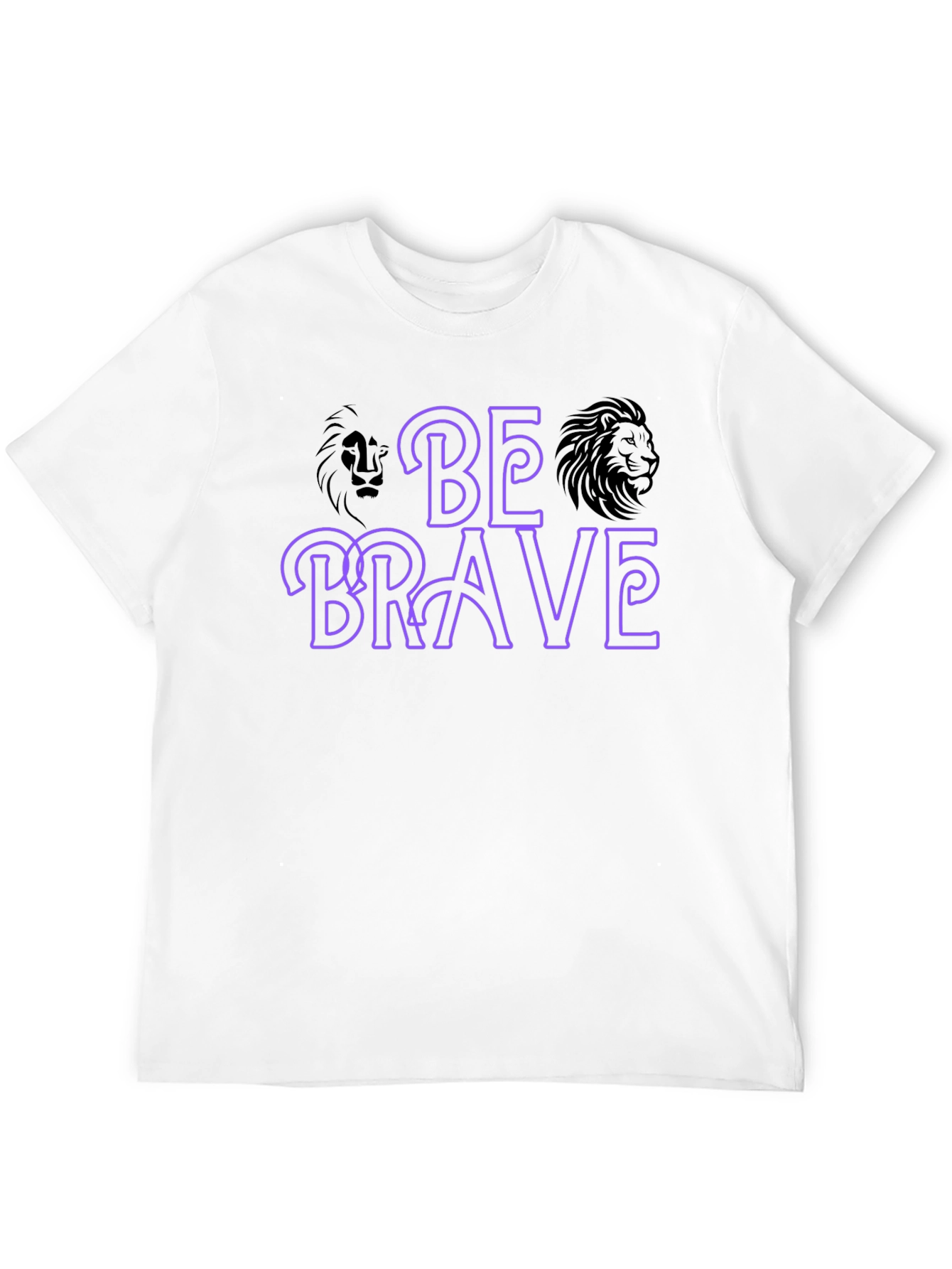 Be Brave Graphic T-Shirt - Lion Design