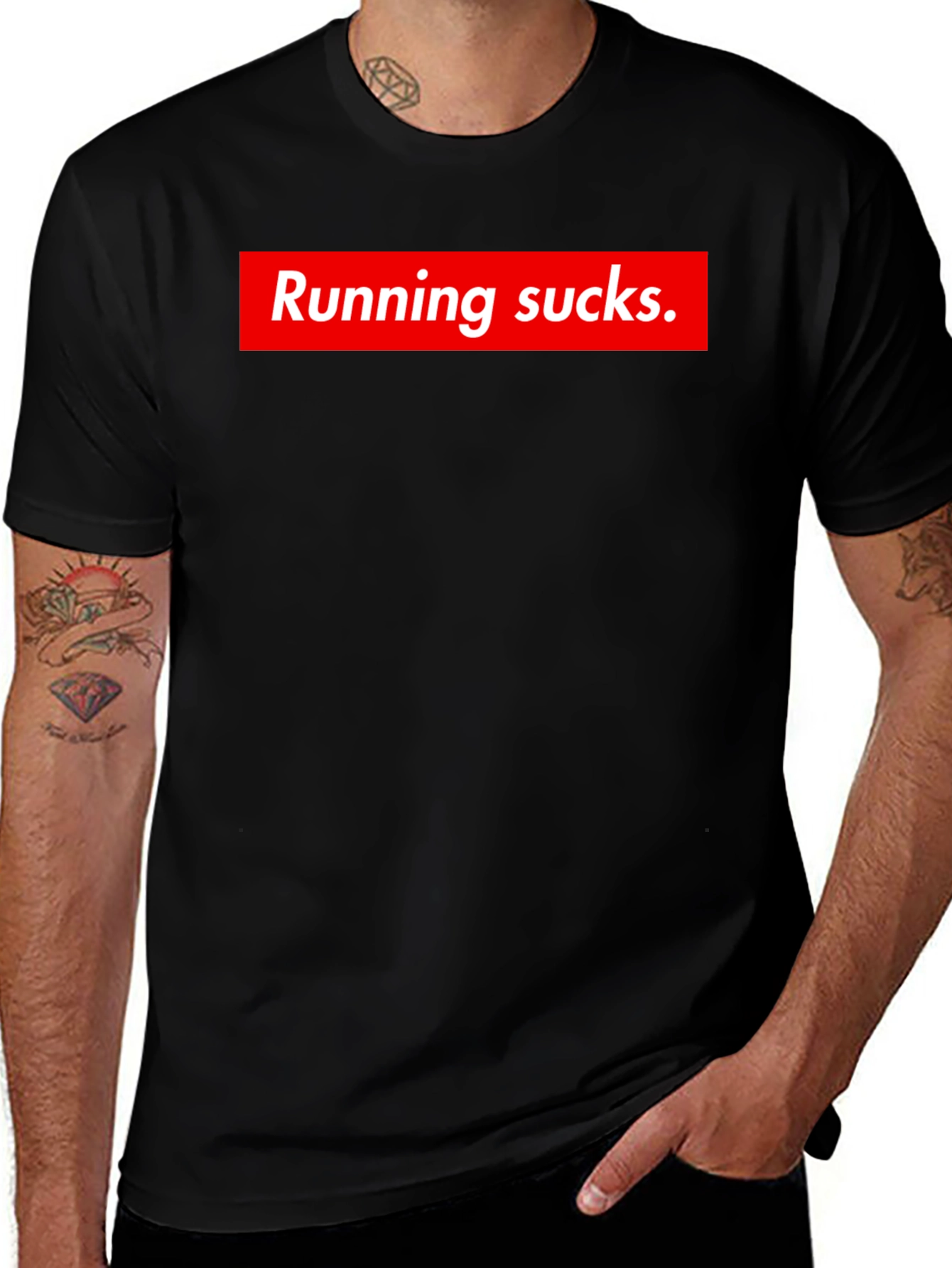 Running Sucks T-Shirt - Funny Graphic Tee