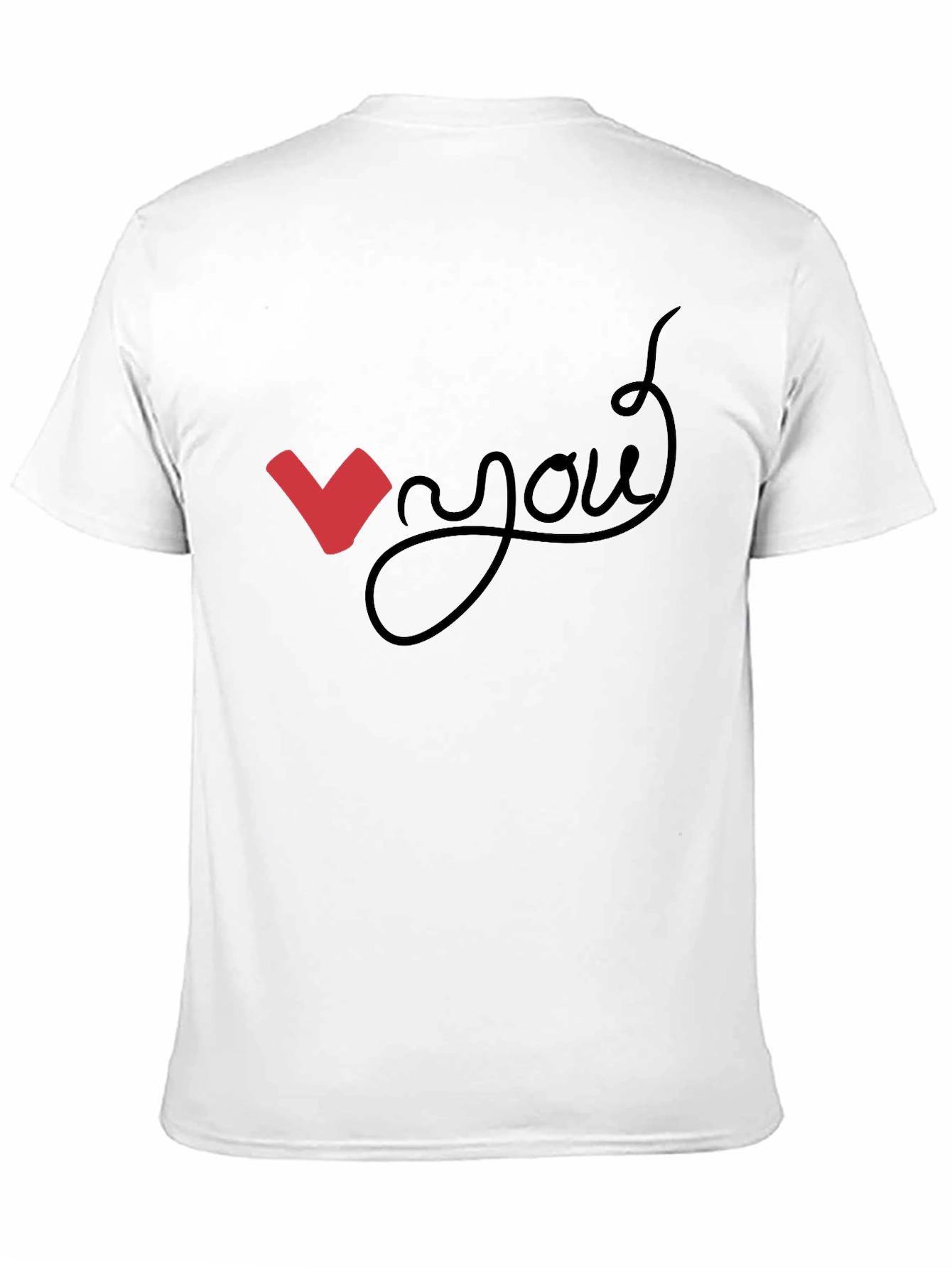 Love You Graphic Tee - Black Cotton Casual Shirt