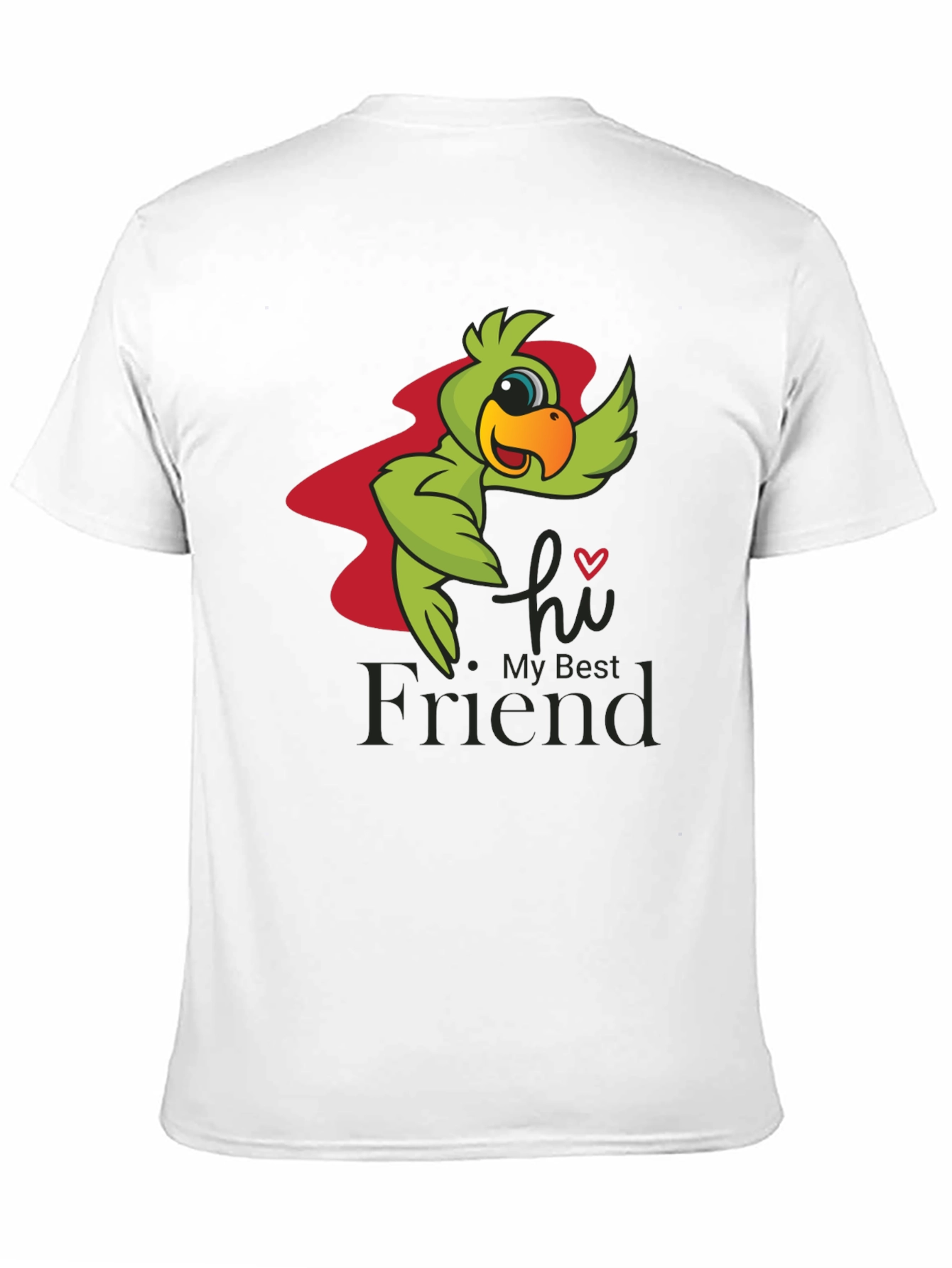 Hi My Best Friend Parrot Graphic Tee