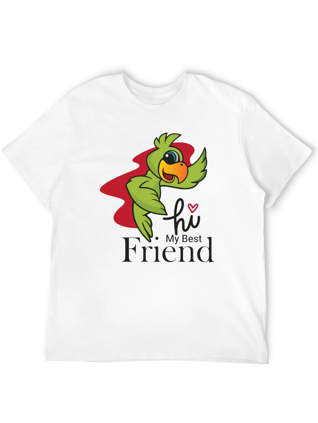 Hi My Best Friend Parrot Graphic Tee