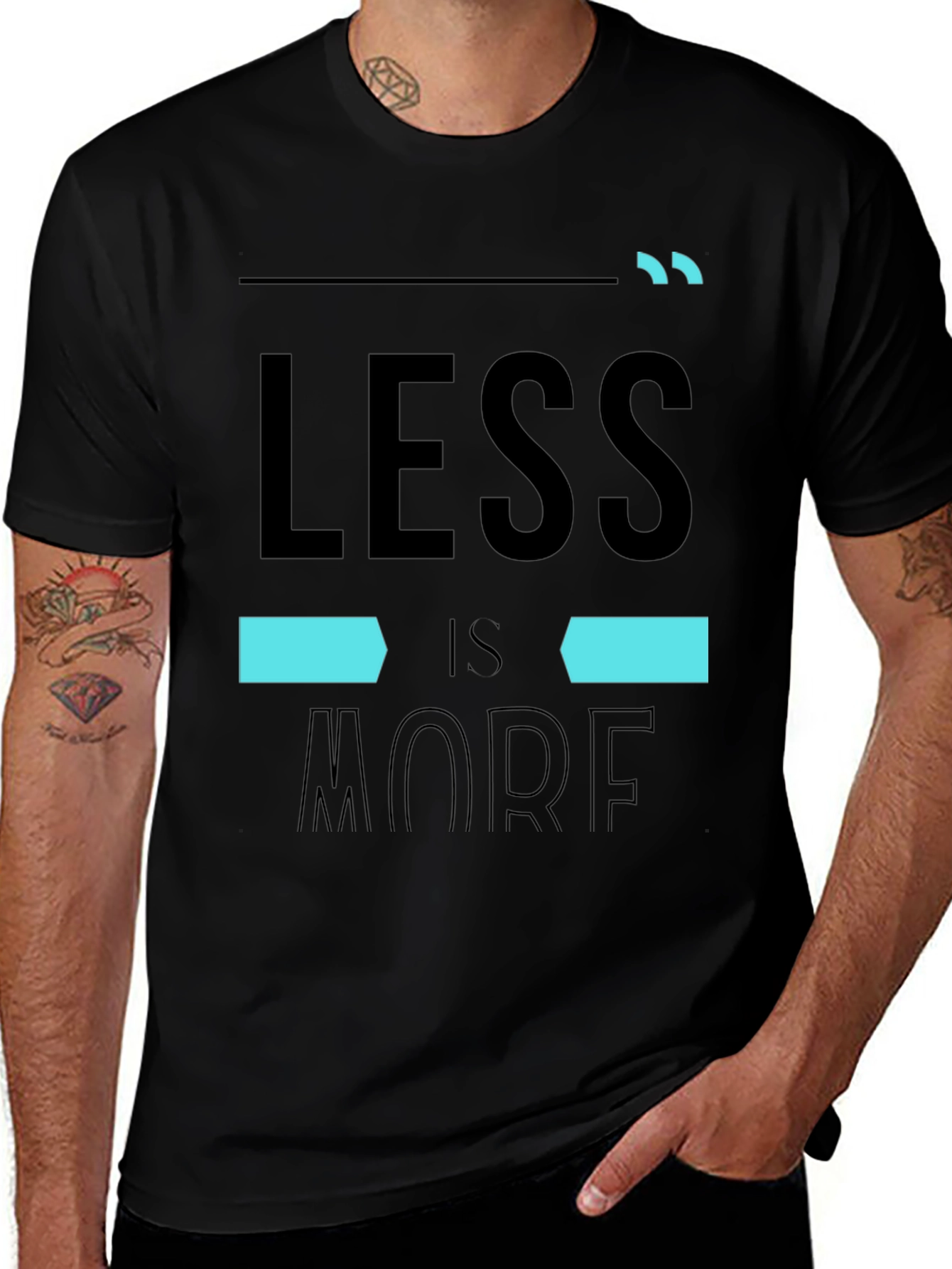 Minimalist Less is More Graphic T-Shirt