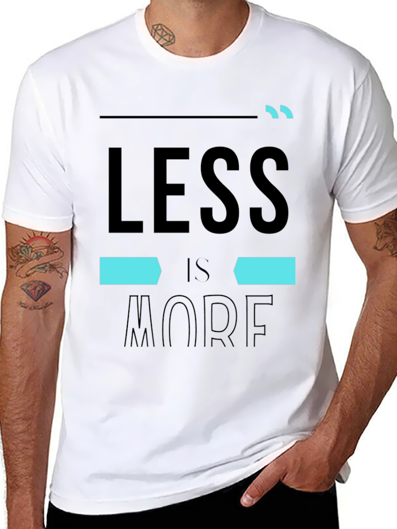 Minimalist Less is More Graphic T-Shirt