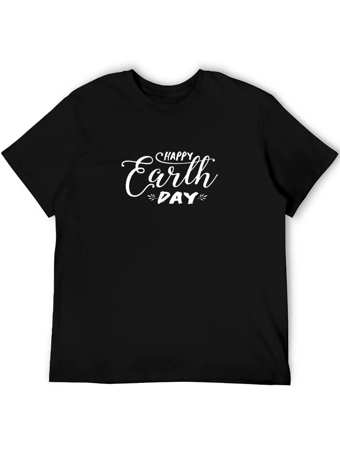 Happy Earth Day T-Shirt - Black Cotton Tee