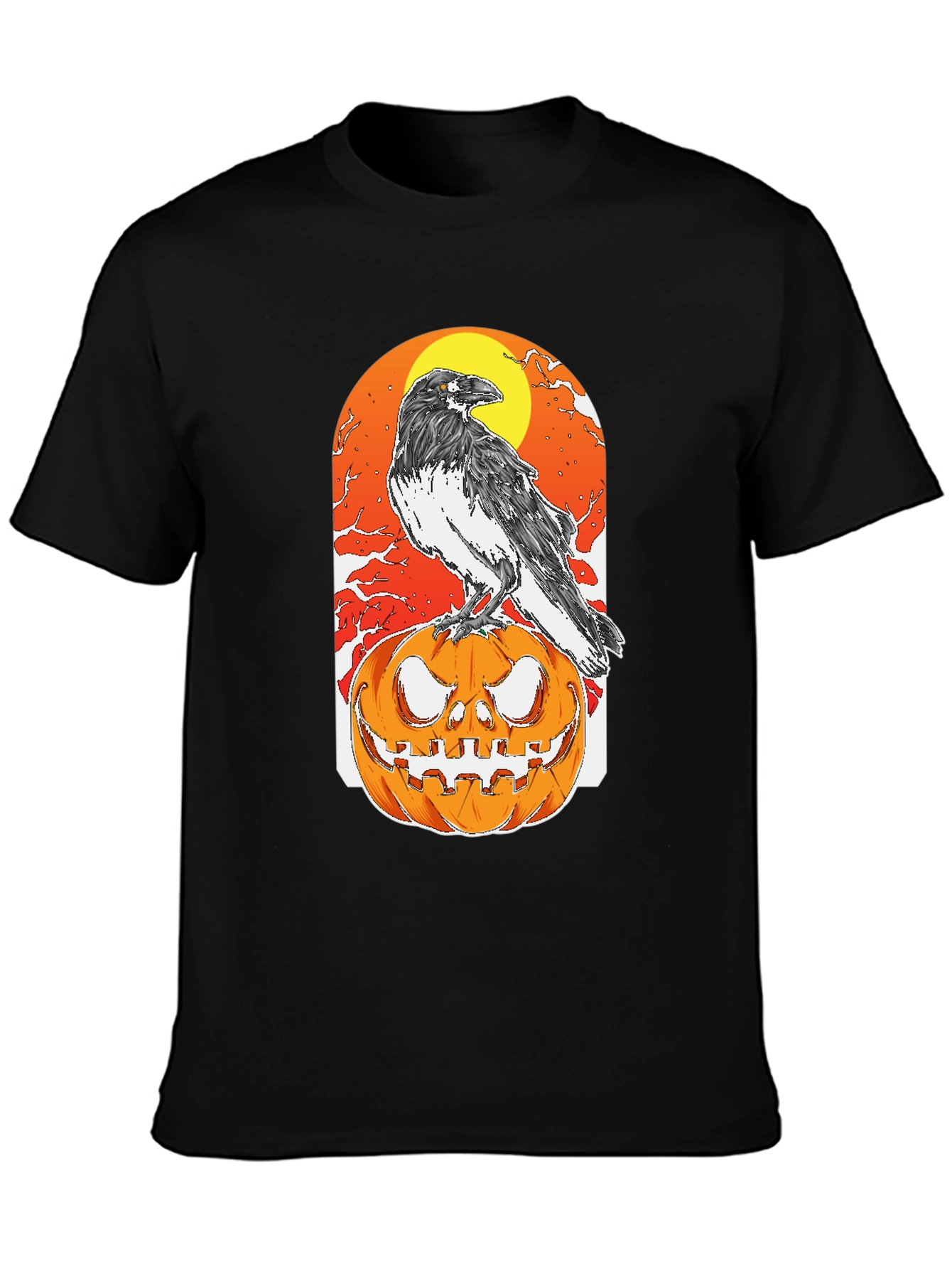 Halloween Crow Pumpkin T-Shirt