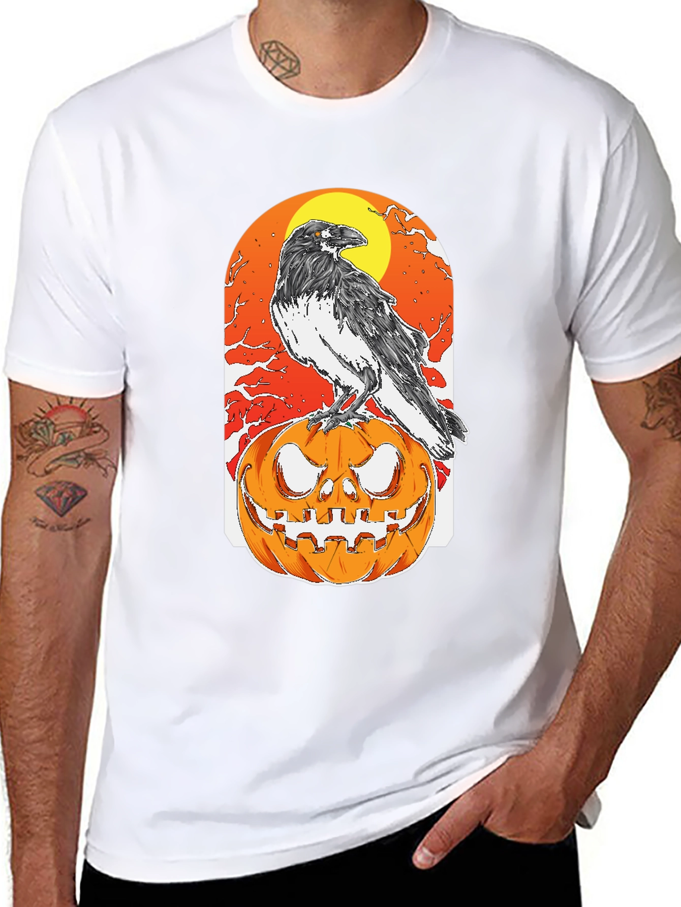 Halloween Crow Pumpkin T-Shirt