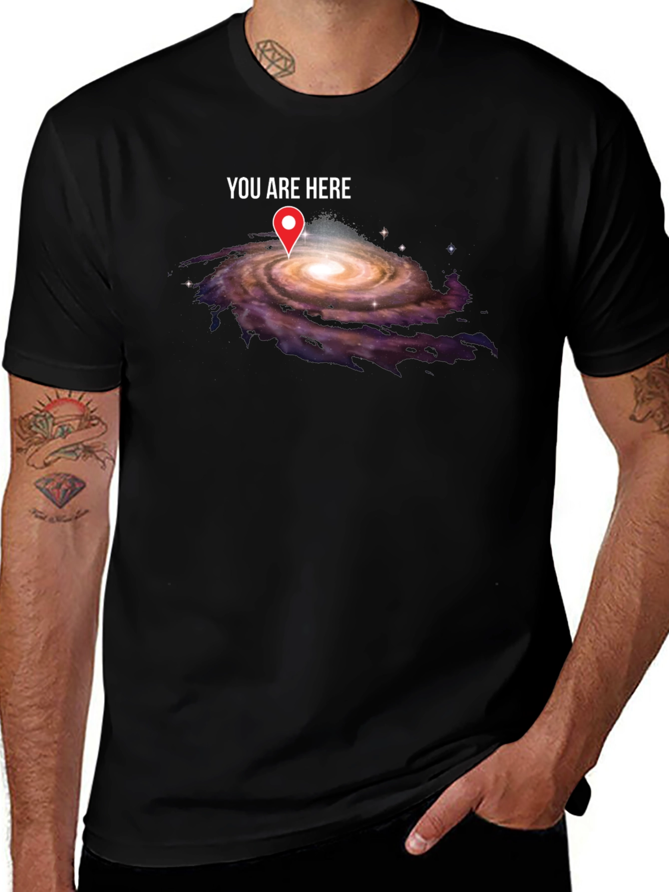You Are Here Galaxy Graphic T-Shirt
