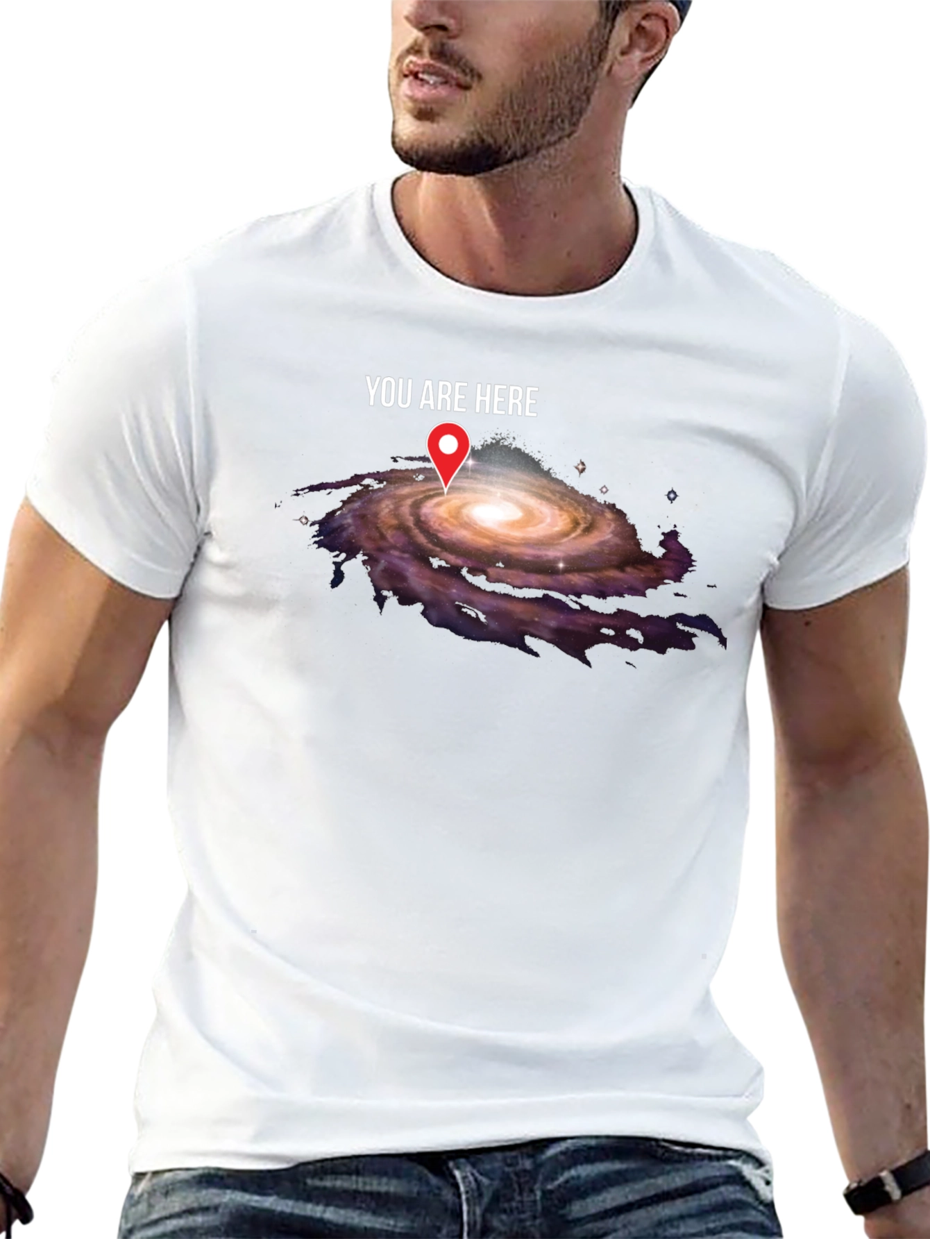 You Are Here Galaxy Graphic T-Shirt