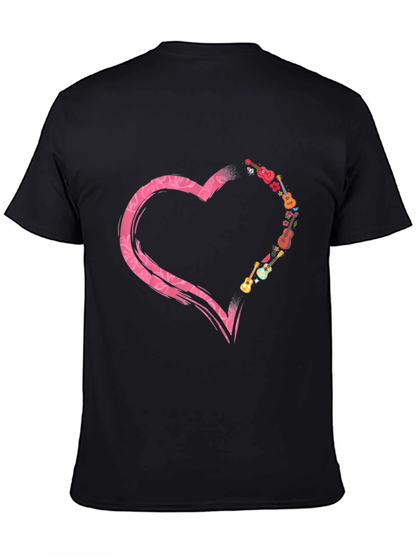 Musical Heart Graphic Tee - Black