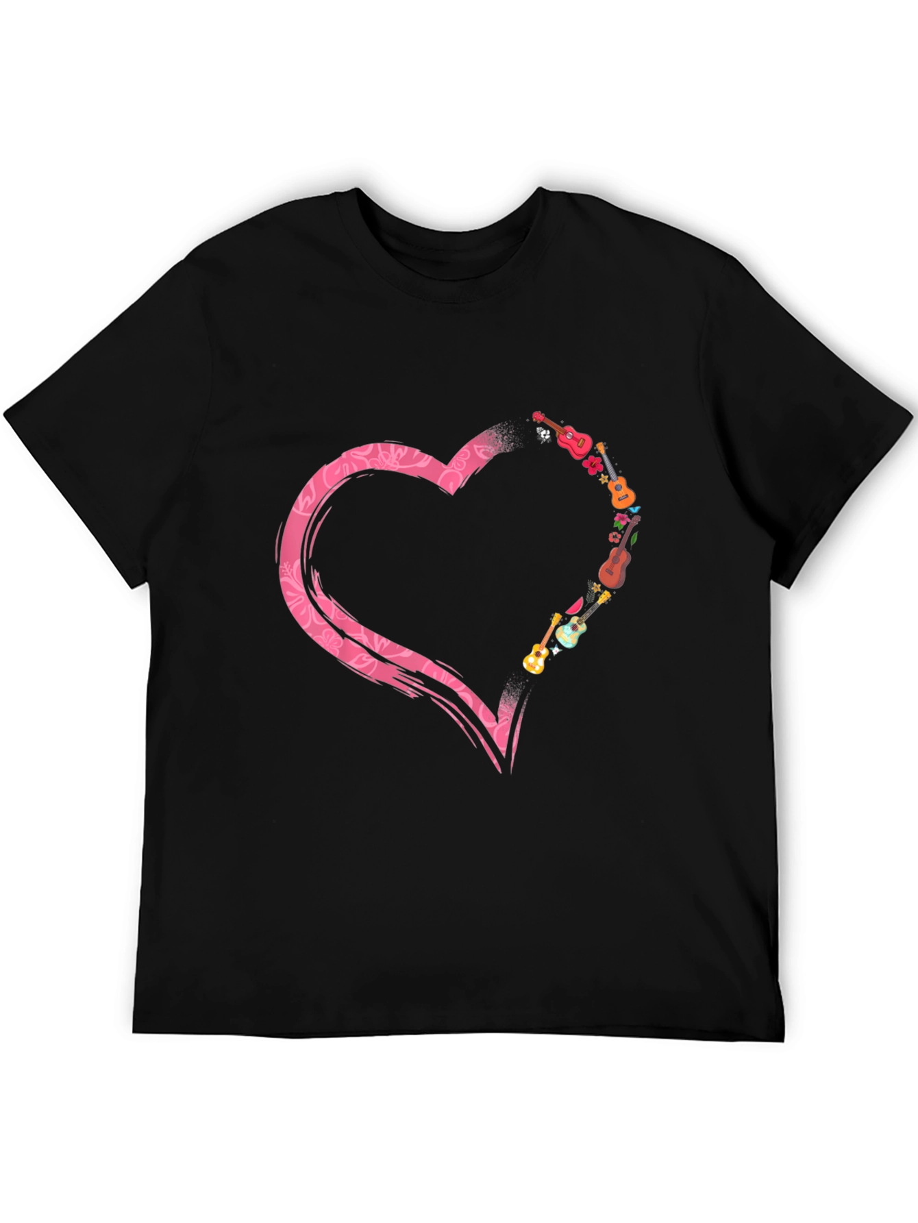 Musical Heart Graphic Tee - Black