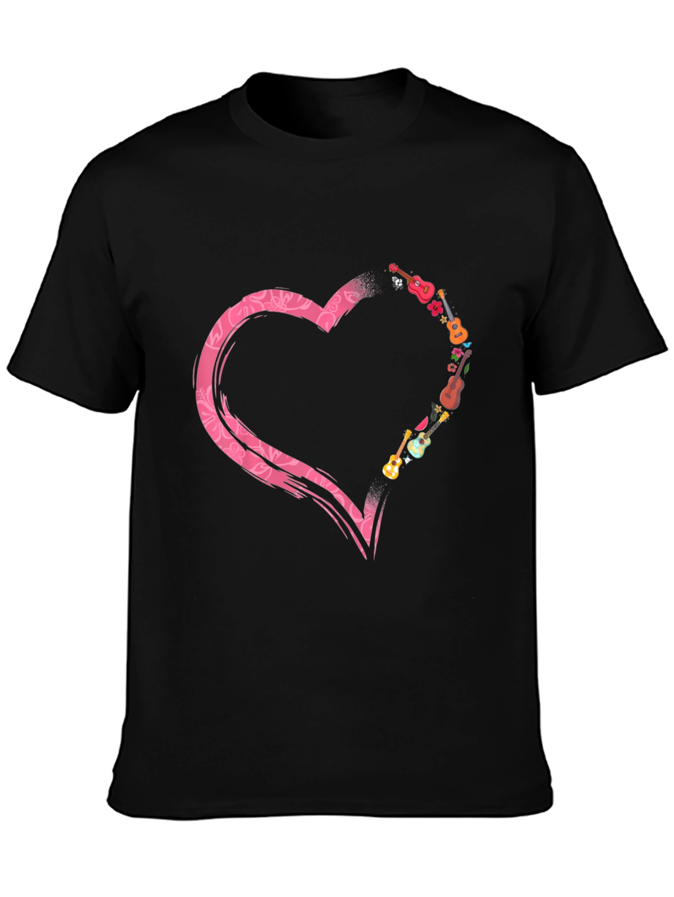 Musical Heart Graphic Tee - Black