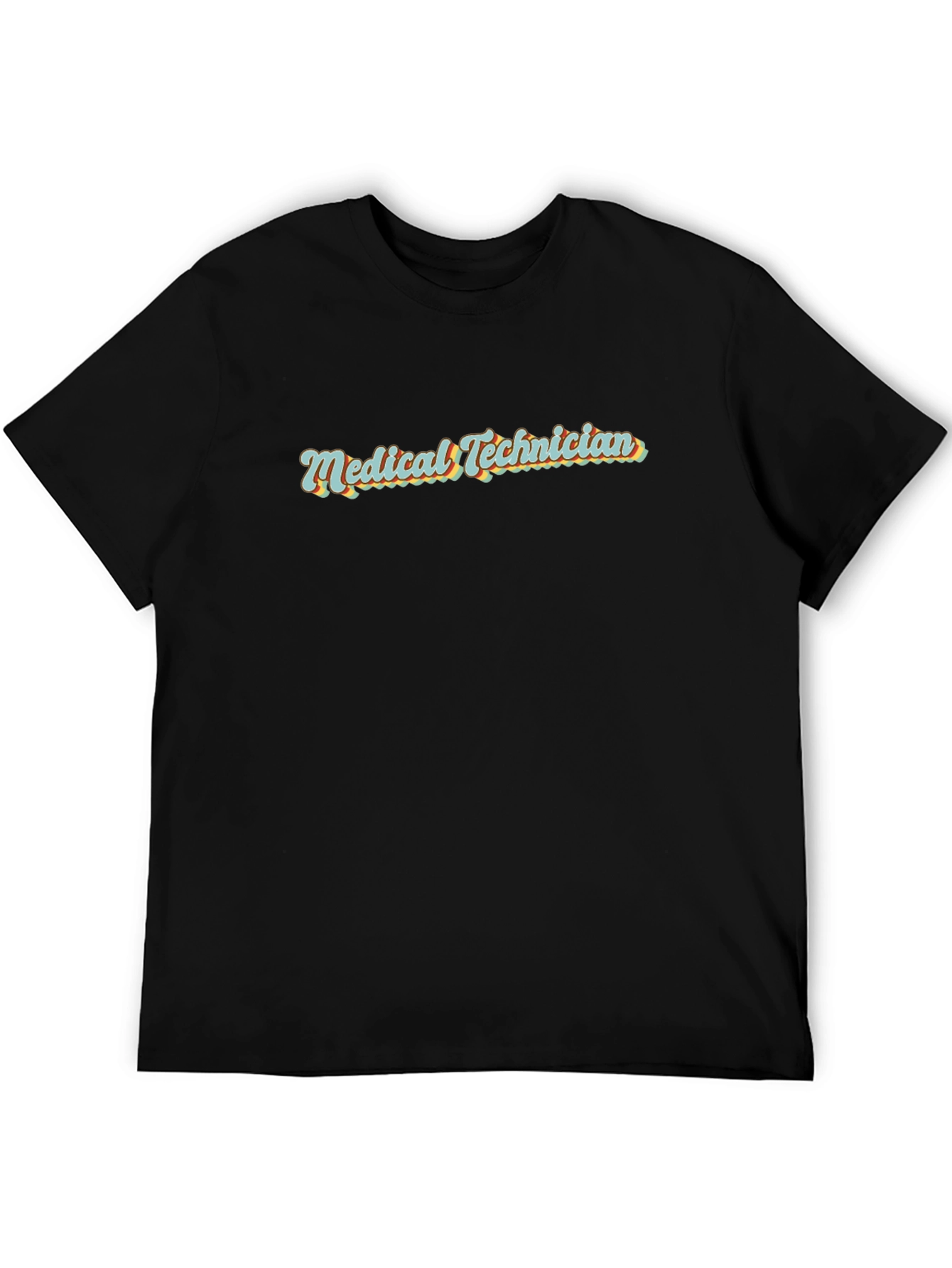 Medical Technician Retro Style Black T-Shirt