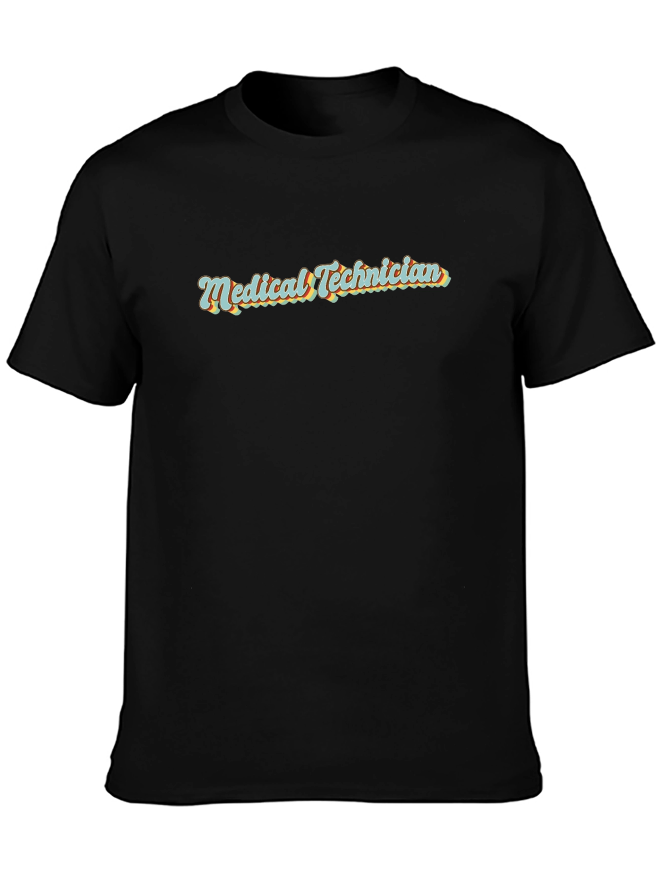Medical Technician Retro Style Black T-Shirt