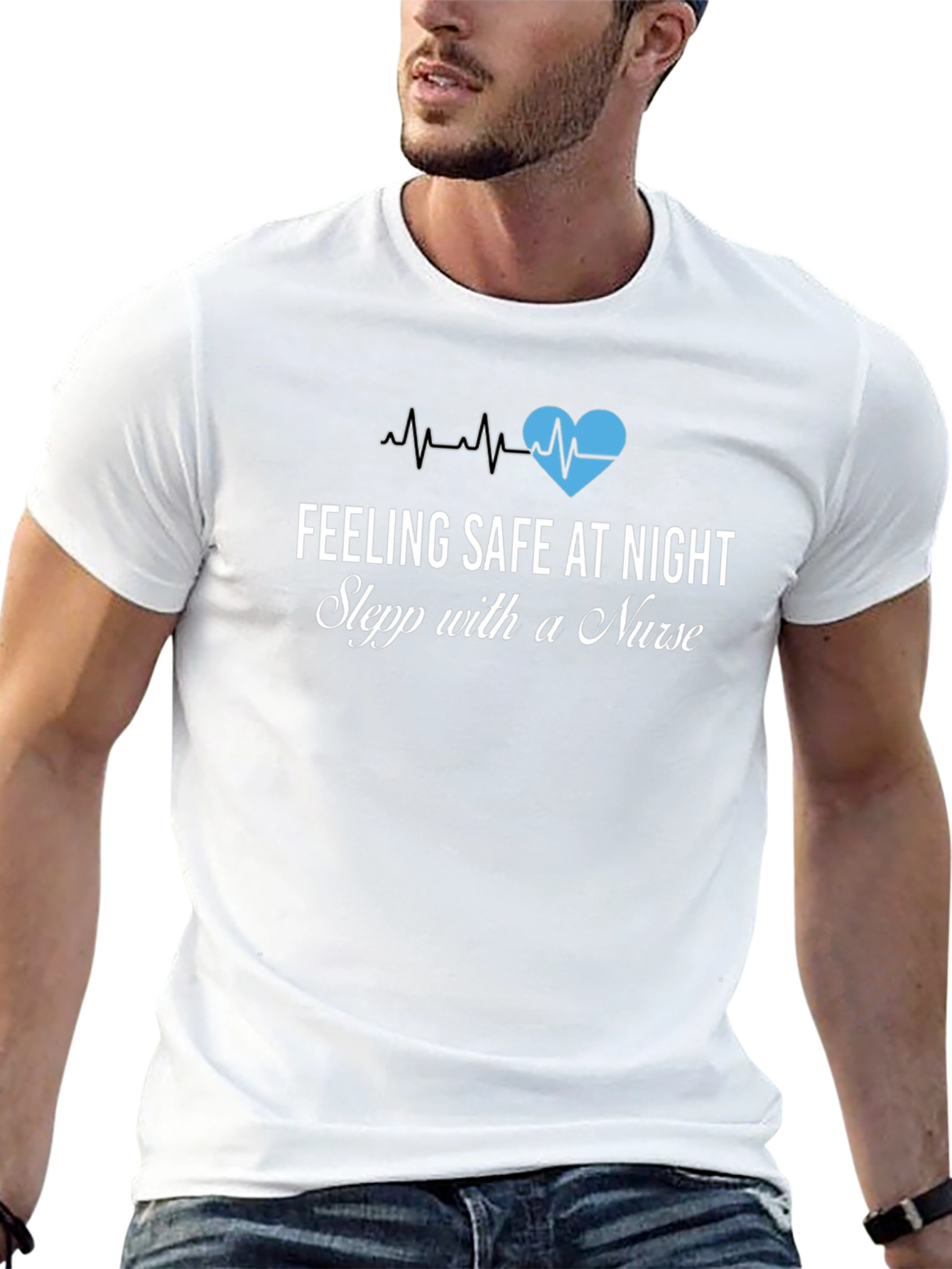 Feeling Safe At Night Nurse Graphic Tee