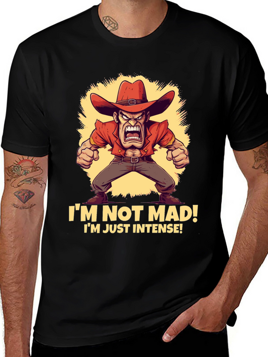 Intense Cowboy T-Shirt - Funny Graphic Tee