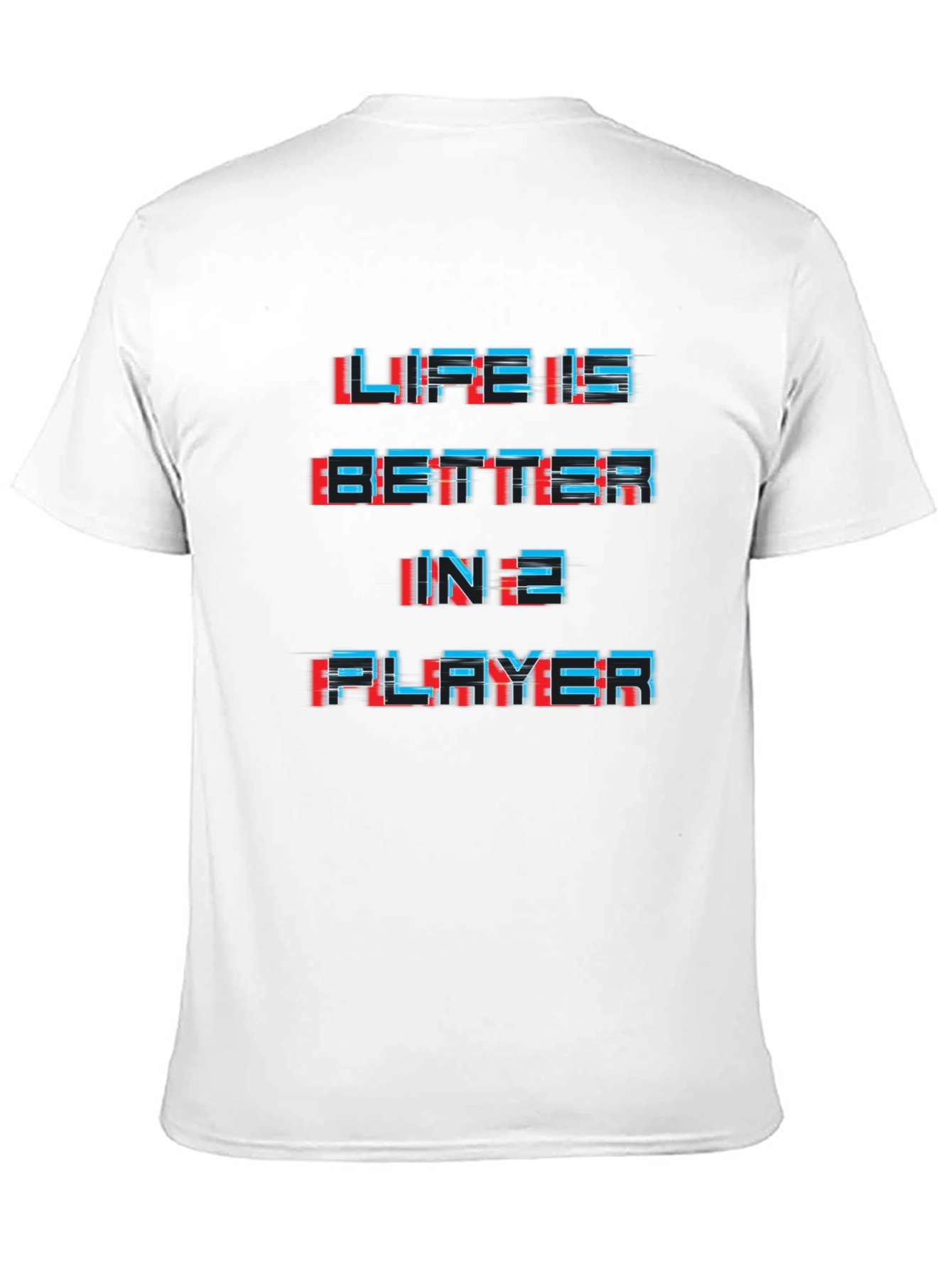 Life is Better in 2 Player Black Graphic Tee