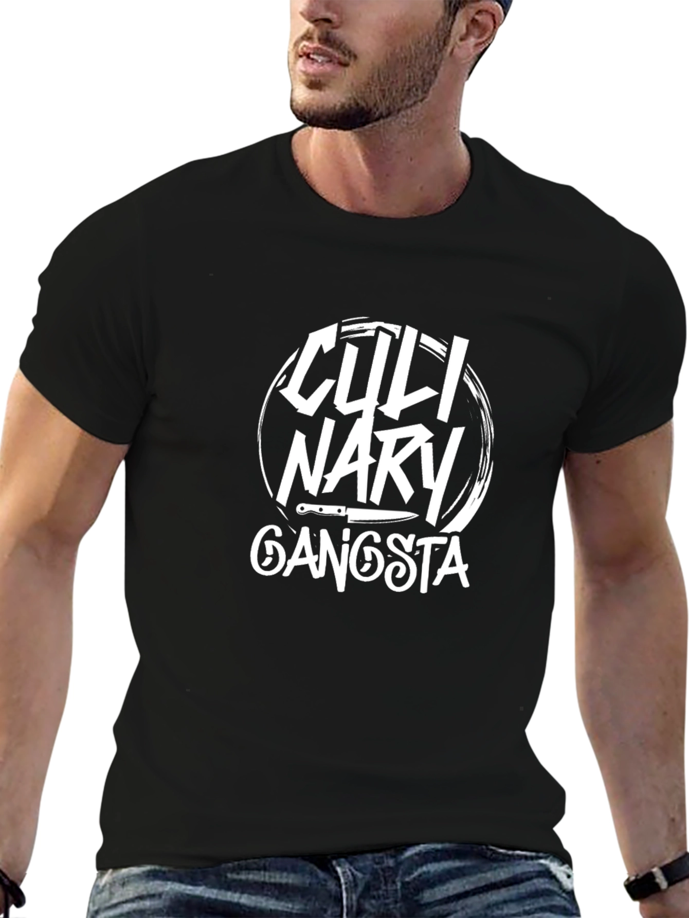 Culinary Gangsta Black Graphic T-Shirt
