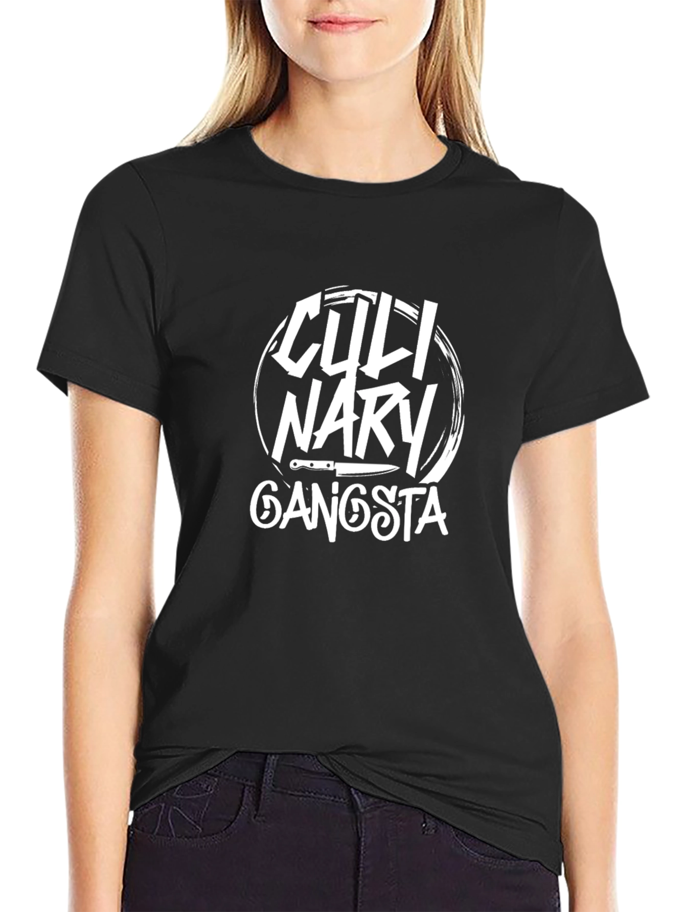 Culinary Gangsta Black Graphic T-Shirt