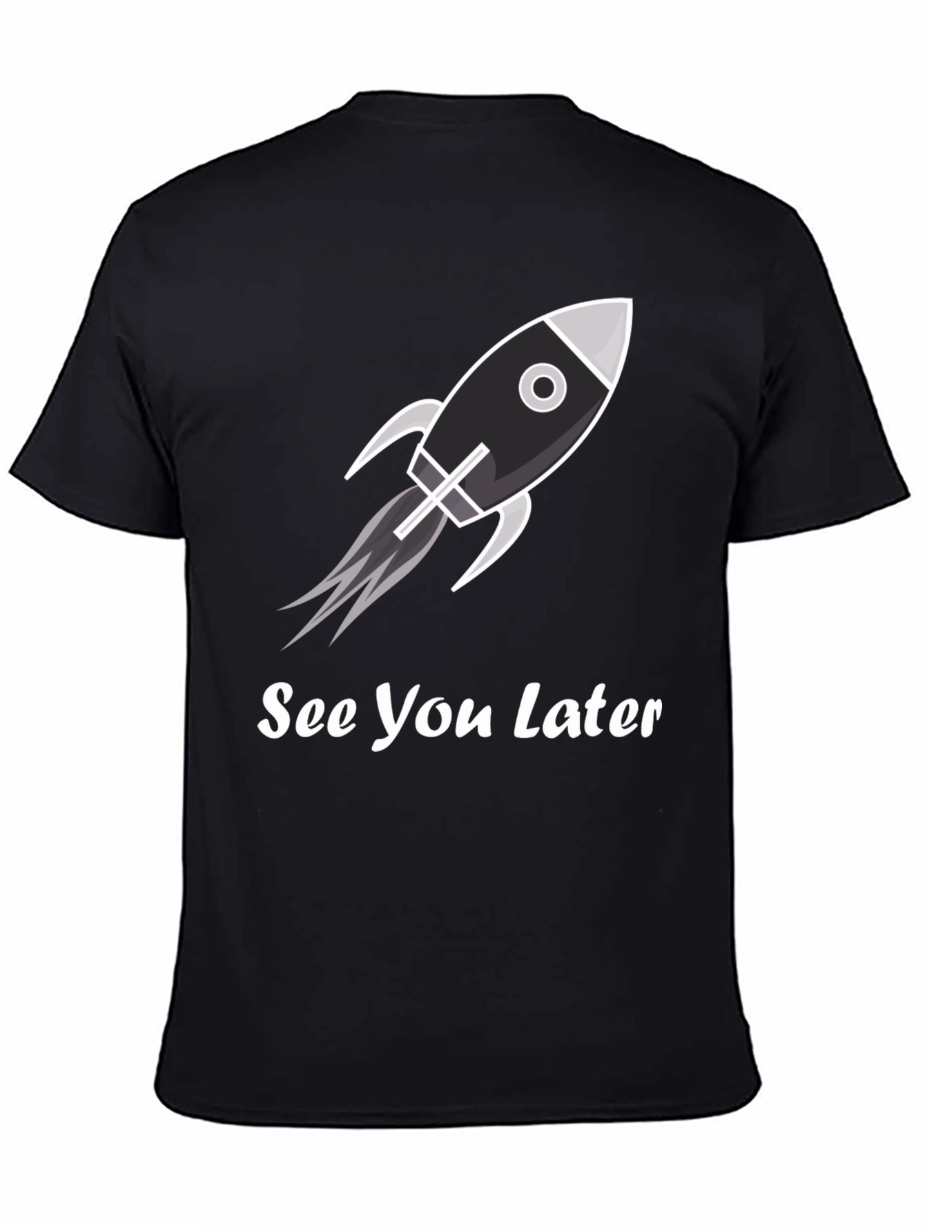 Rocket See You Later Black T-Shirt