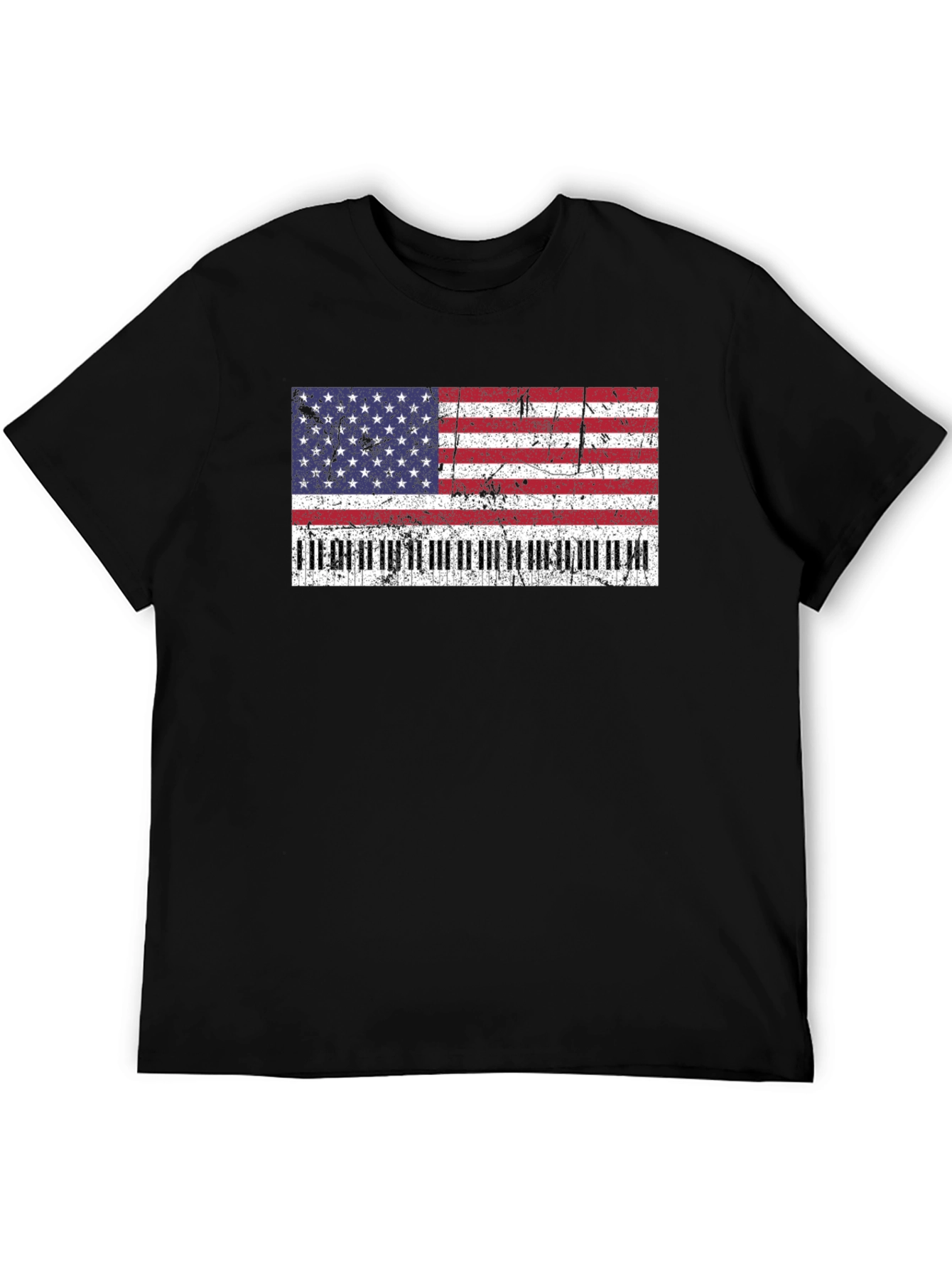 American Flag Piano Keys T-Shirt