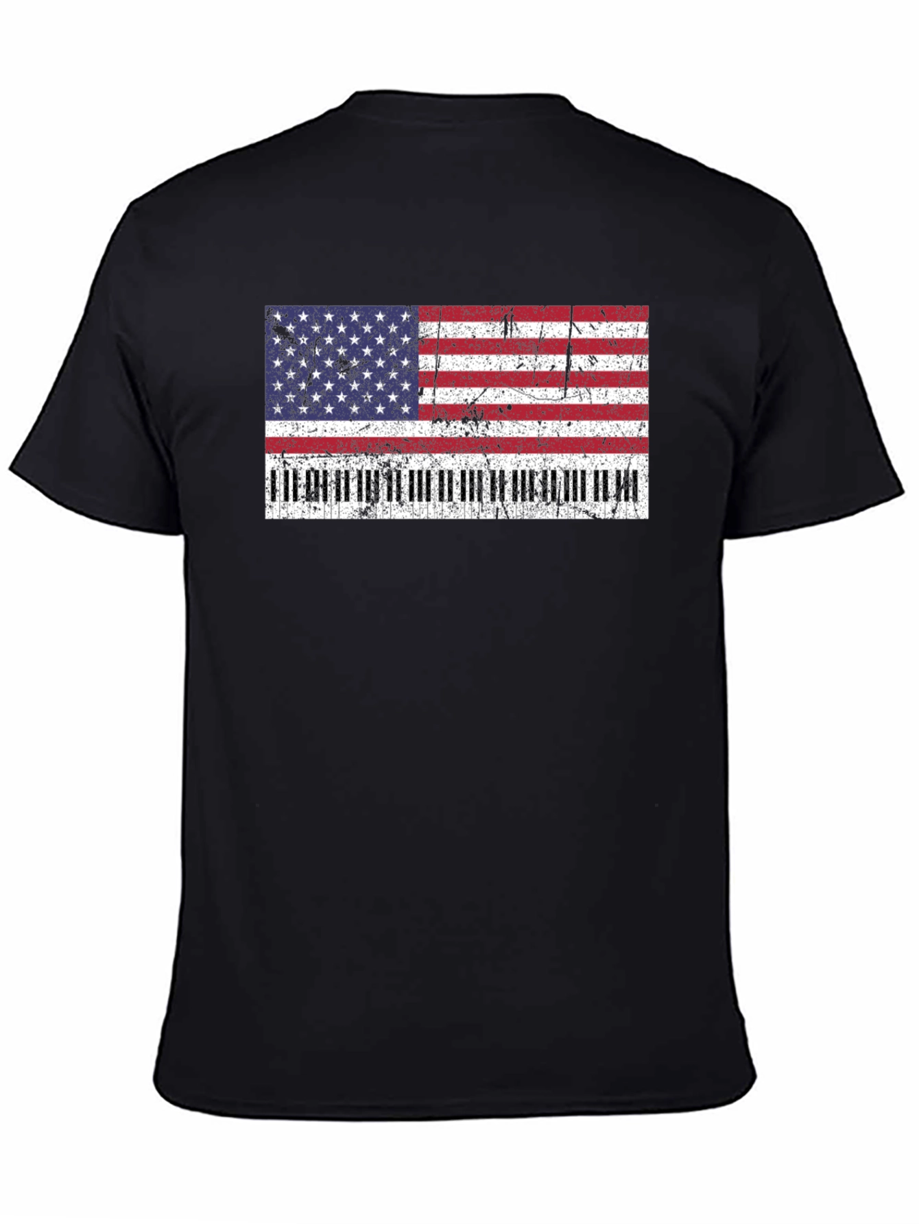American Flag Piano Keys T-Shirt