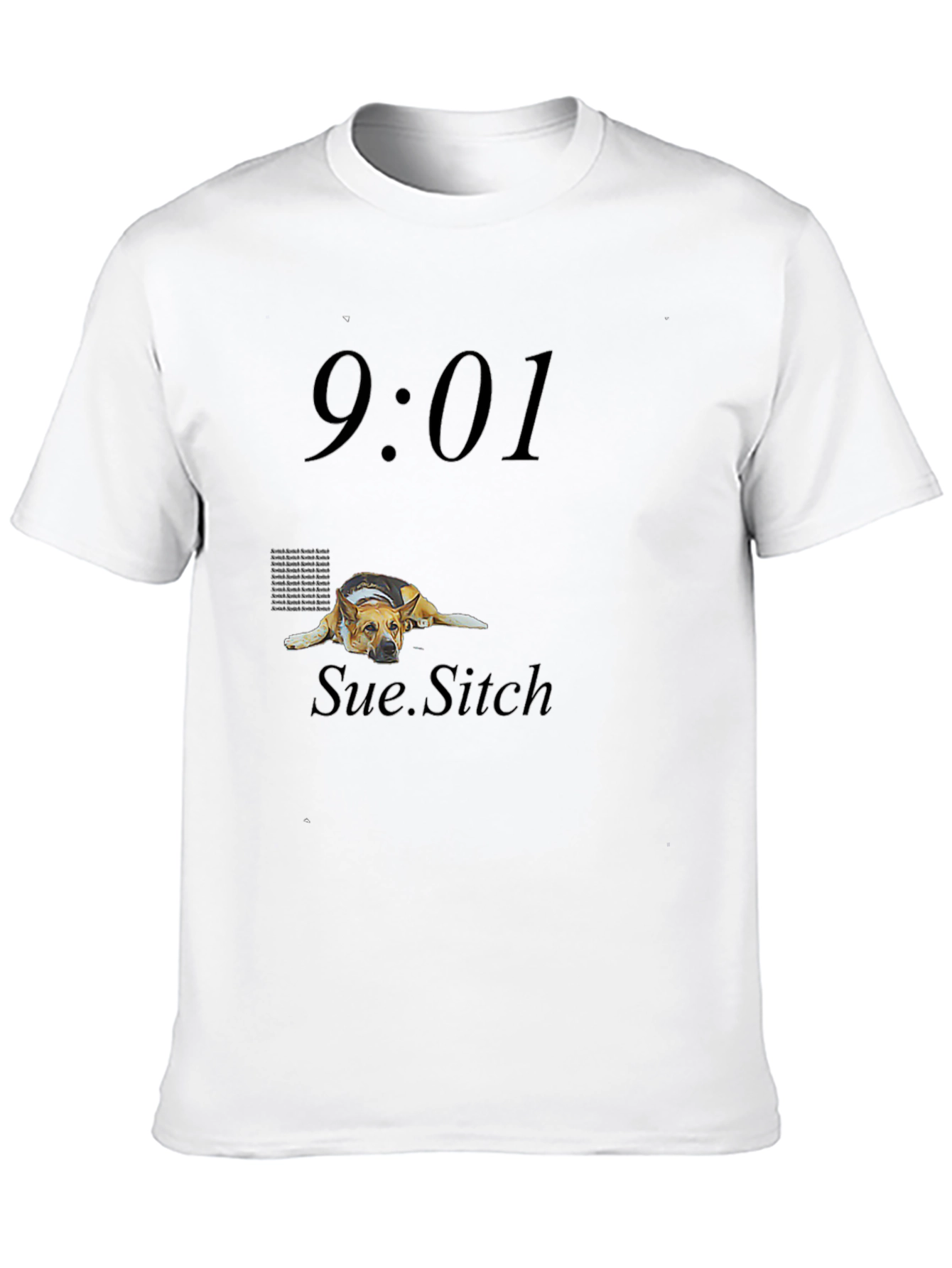 9:01 Sue.Sitch Black Graphic Tee