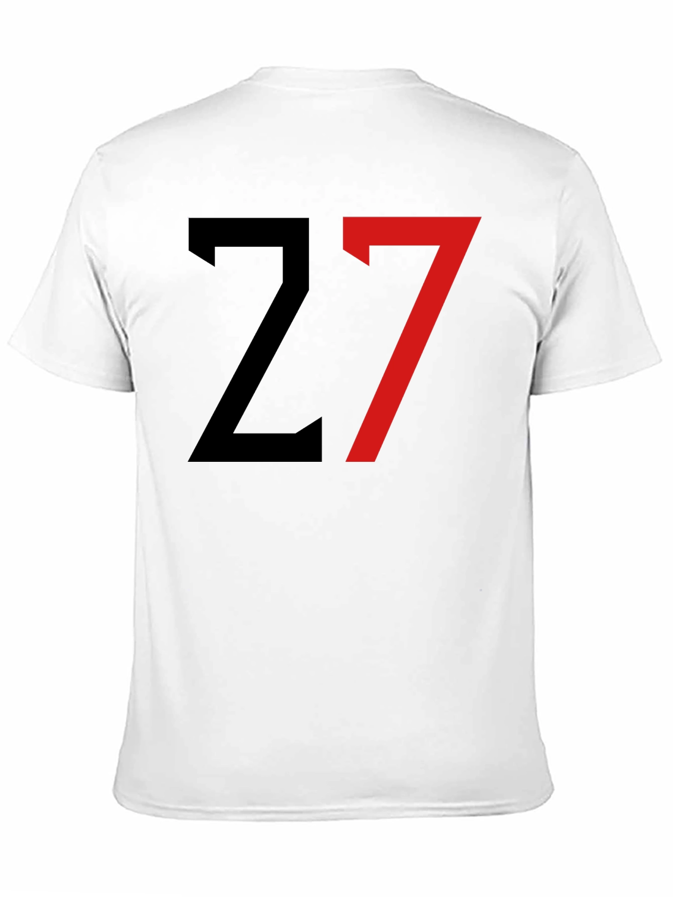 Black T-Shirt with Bold Number 27 Design