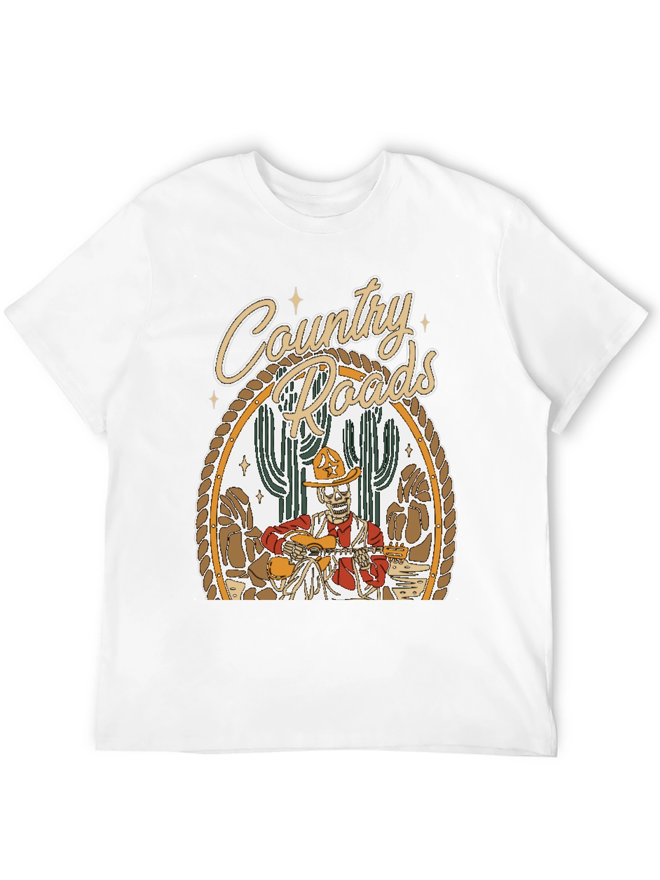 Country Roads Skeleton Graphic Tee
