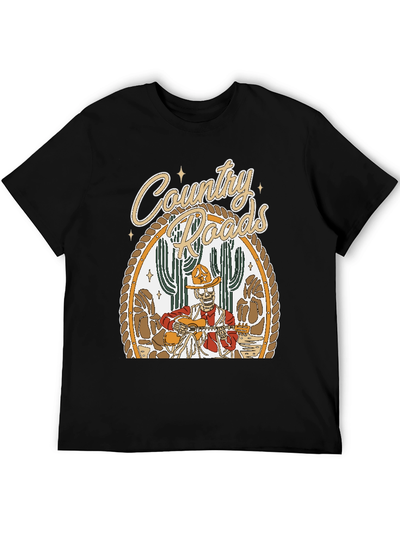 Country Roads Skeleton Graphic Tee