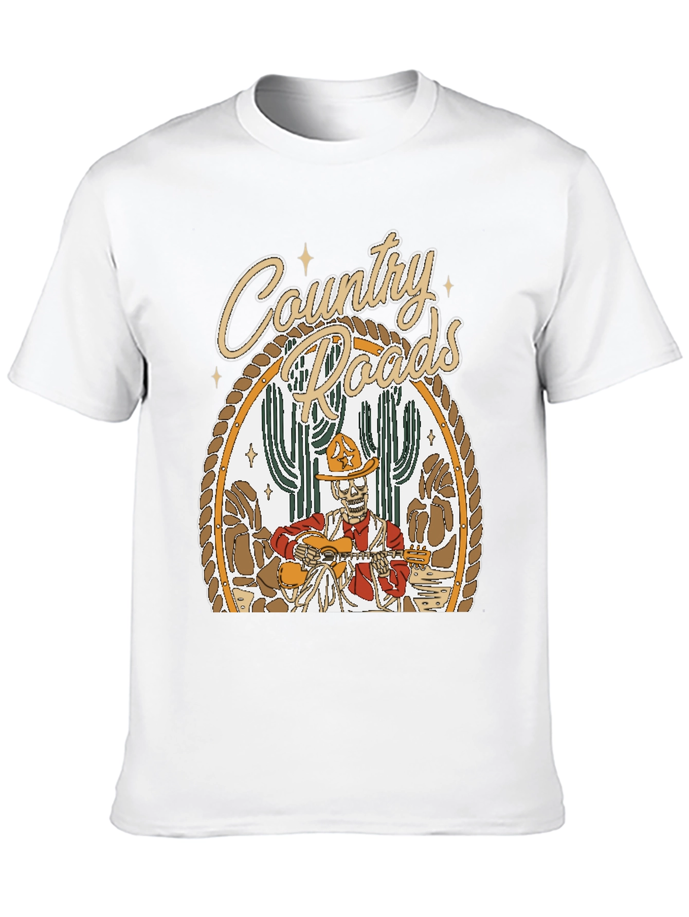 Country Roads Skeleton Graphic Tee