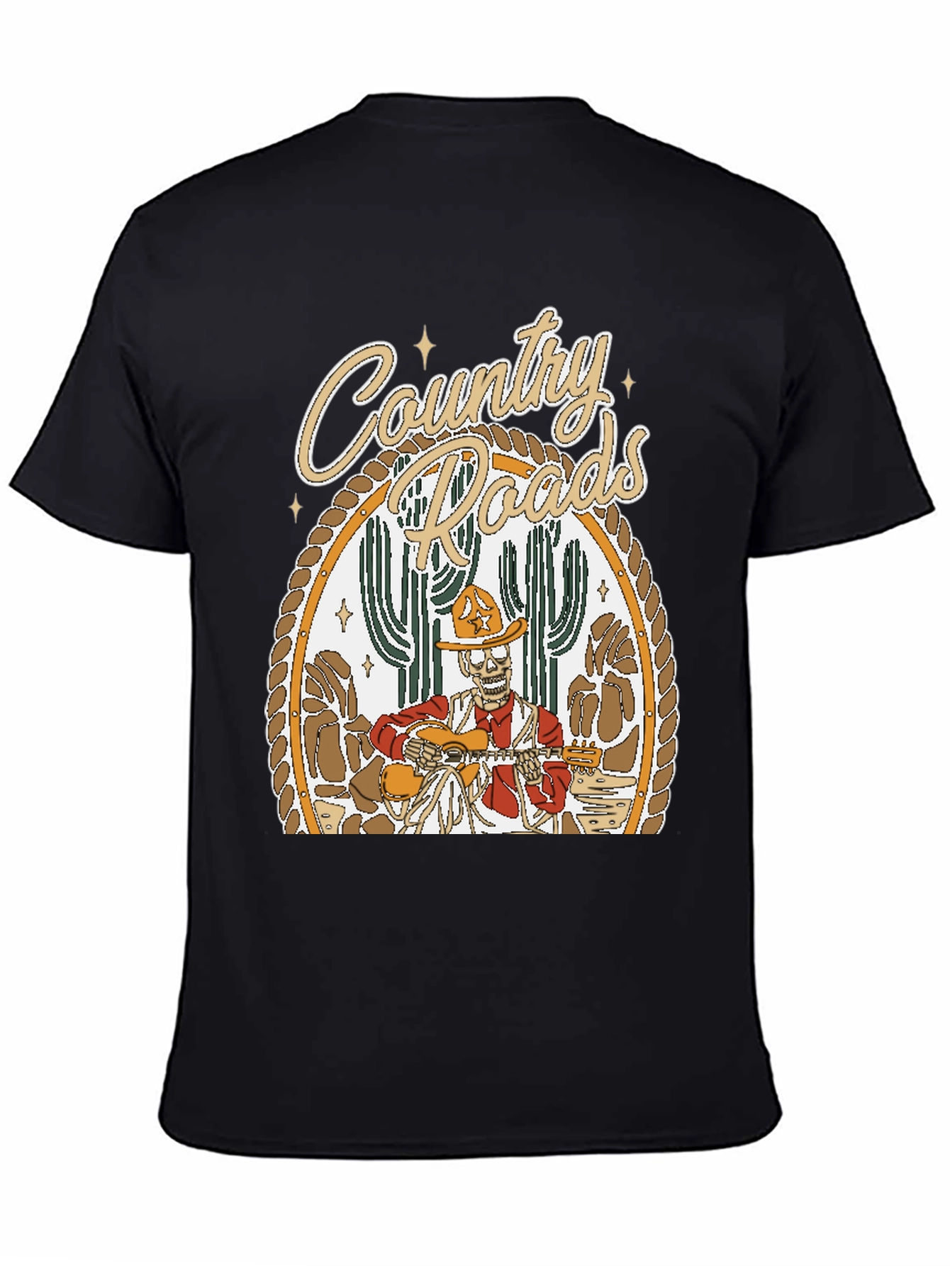 Country Roads Skeleton Graphic Tee