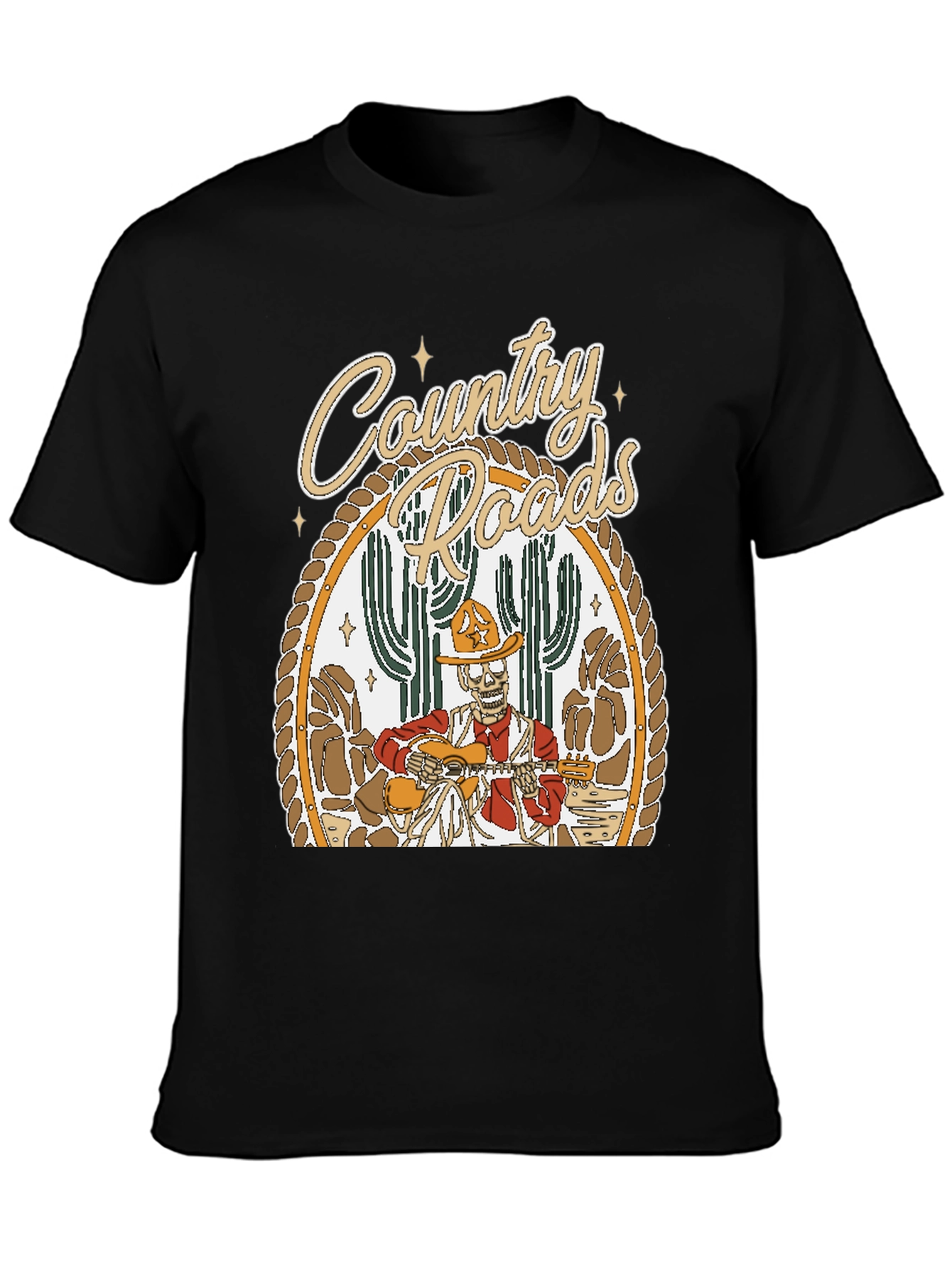 Country Roads Skeleton Graphic Tee