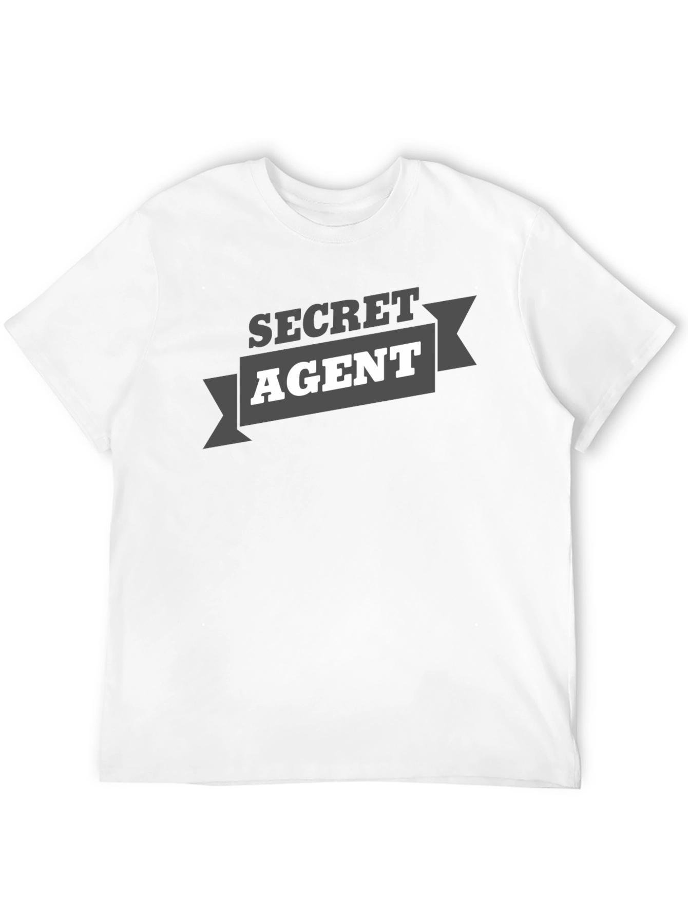 Secret Agent Graphic Tee - Black Cotton T-Shirt