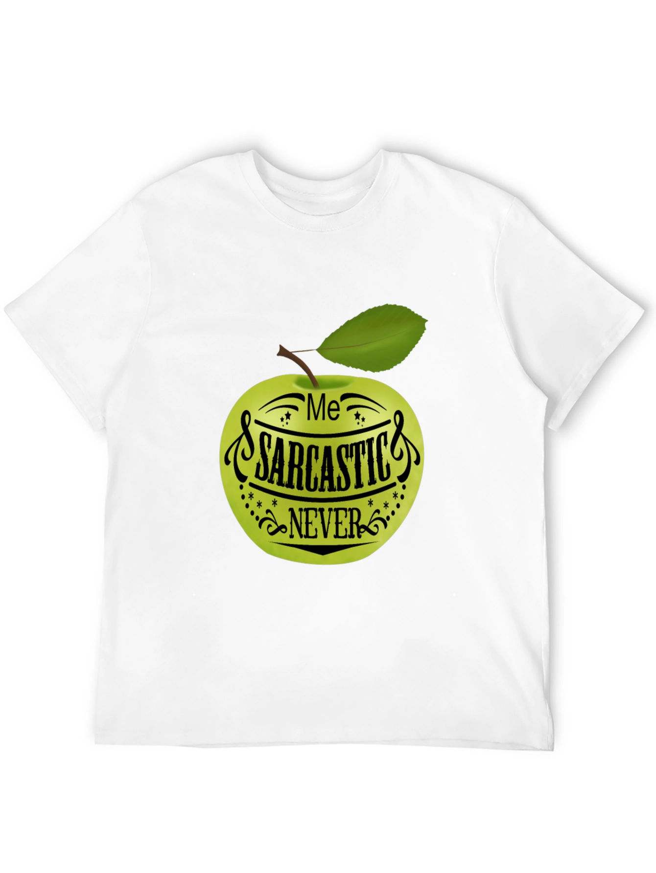 Sarcastic Never Apple Graphic T-Shirt