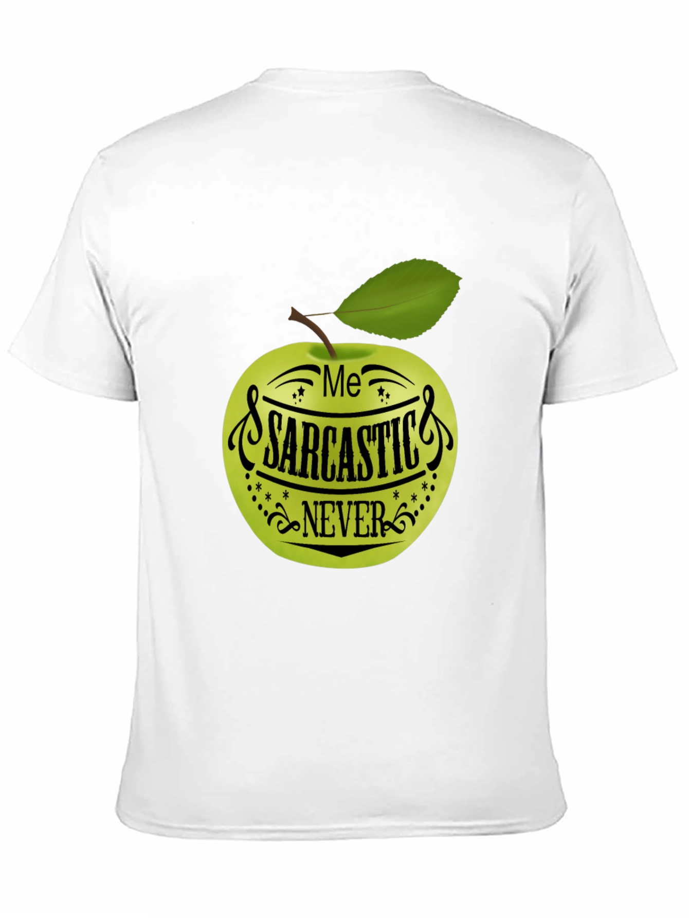 Sarcastic Never Apple Graphic T-Shirt