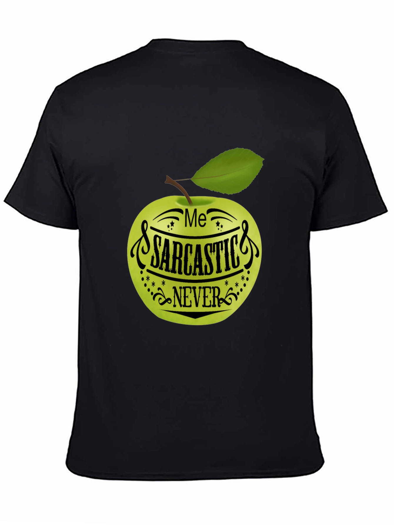 Sarcastic Never Apple Graphic T-Shirt