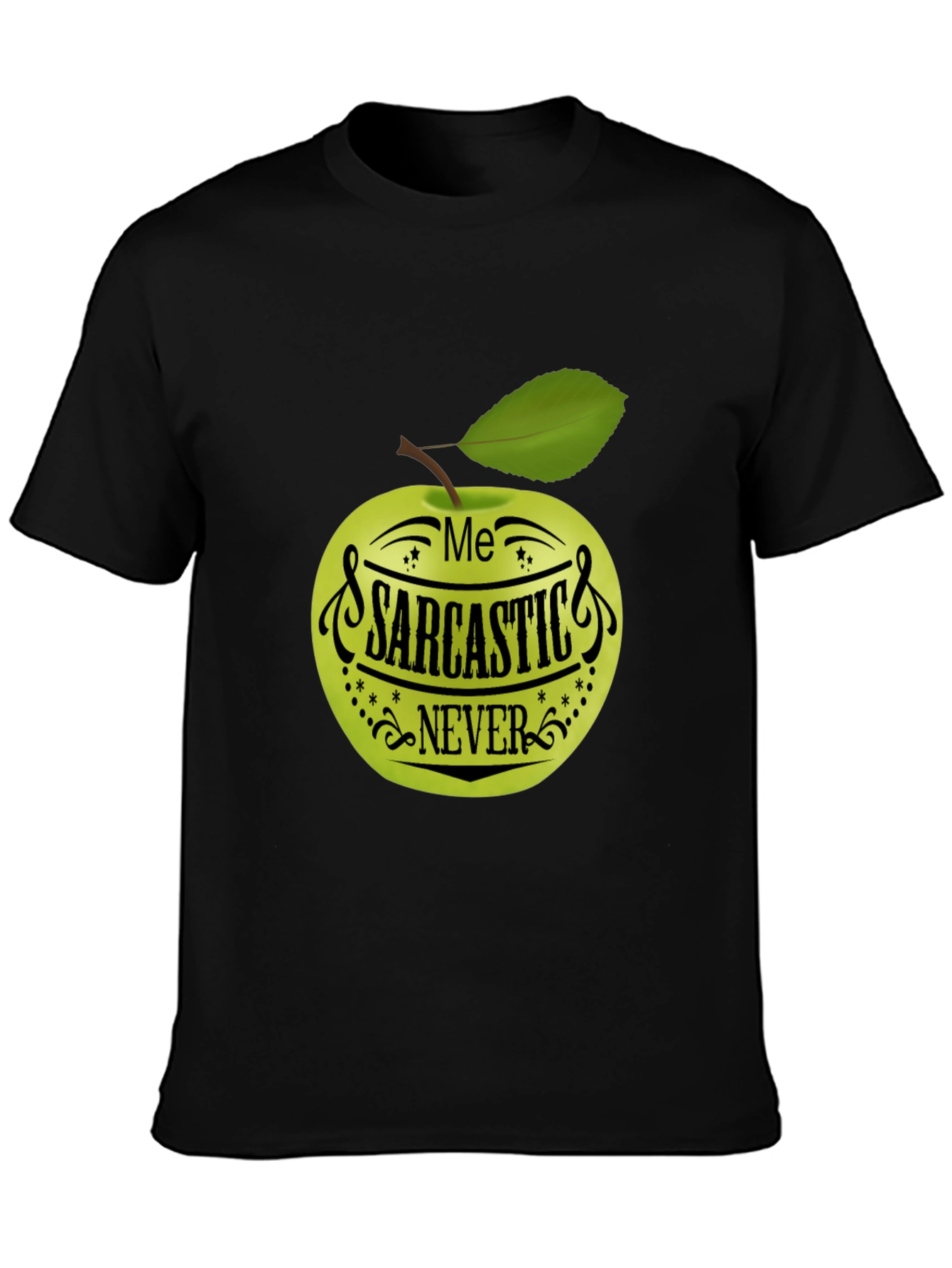 Sarcastic Never Apple Graphic T-Shirt