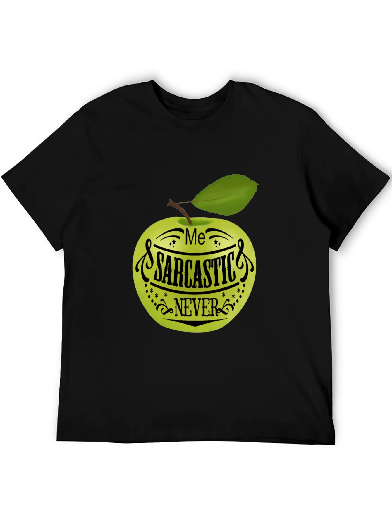 Sarcastic Never Apple Graphic T-Shirt