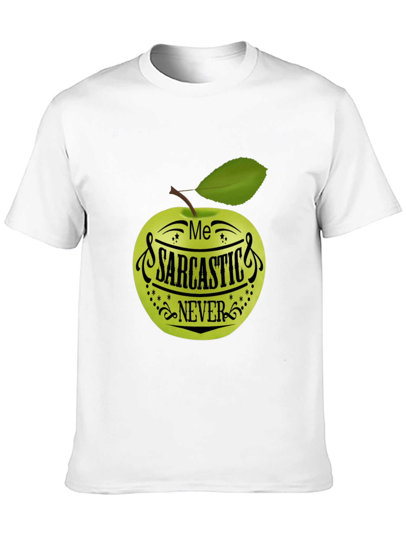 Sarcastic Never Apple Graphic T-Shirt