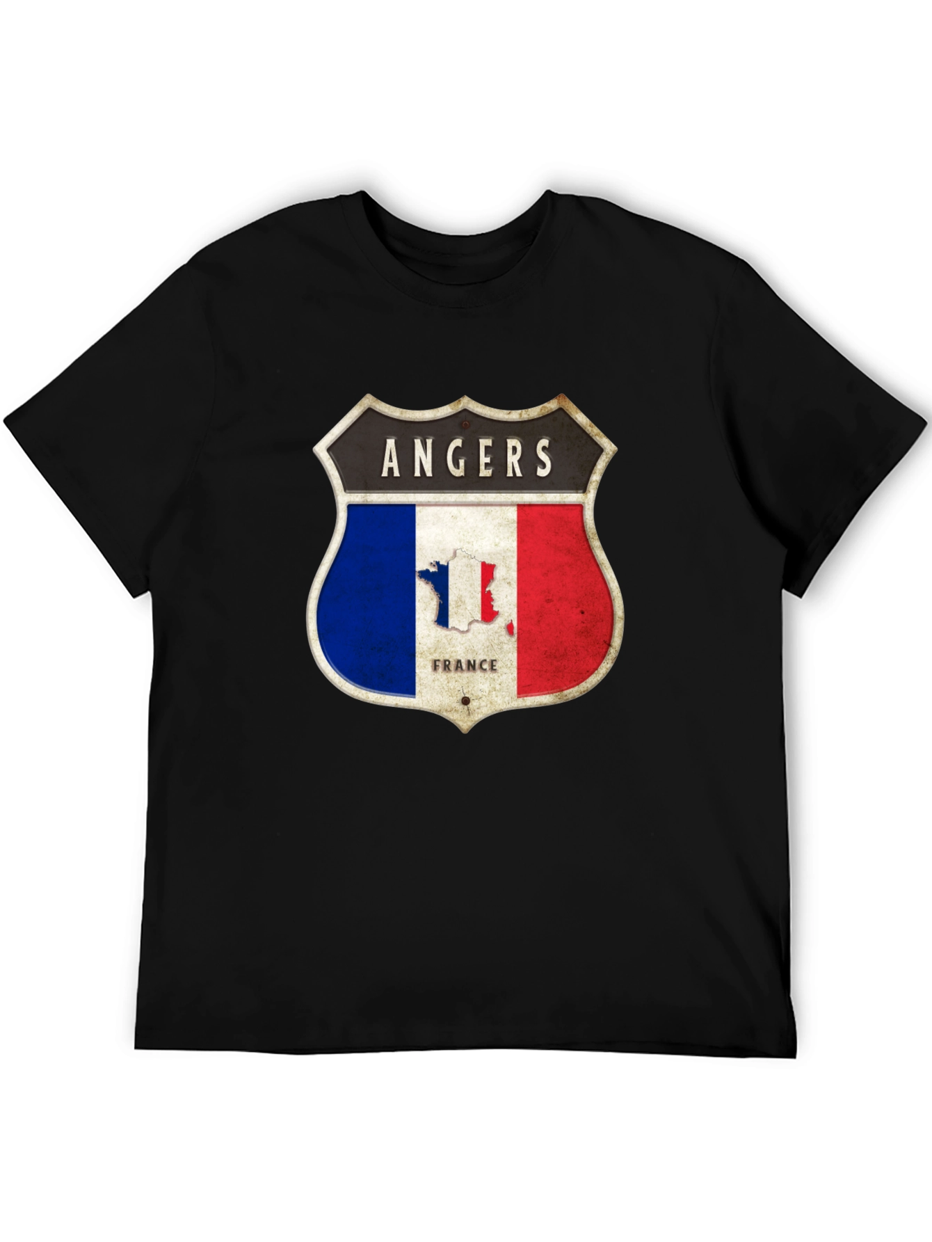 Angers France Flag Shield Graphic Tee