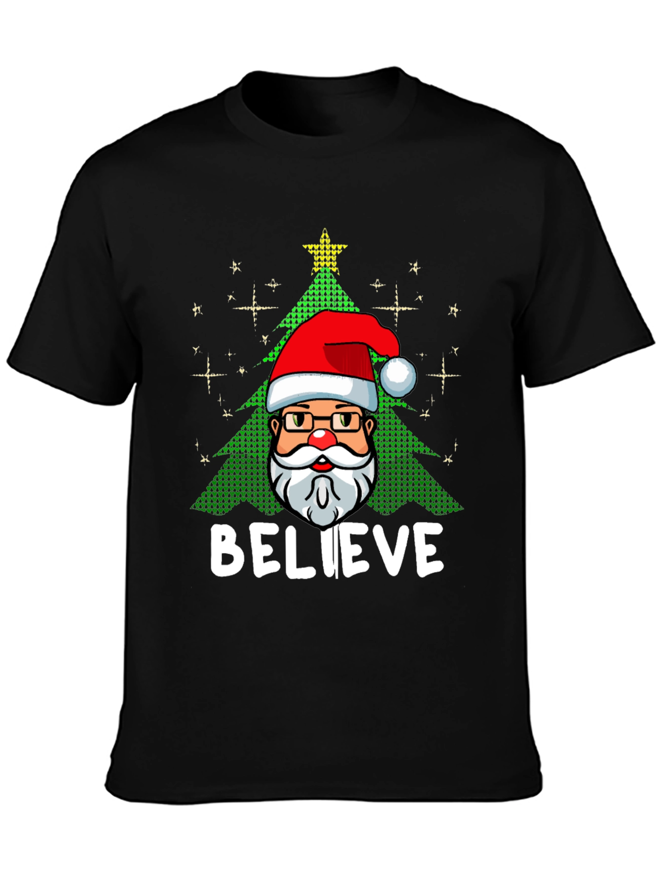 Believe Santa Christmas Graphic Tee