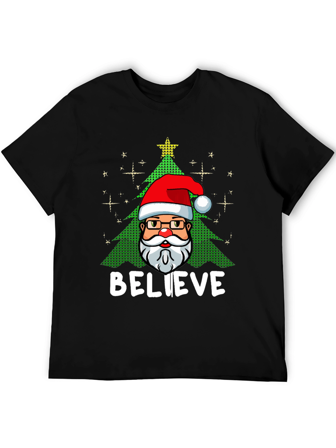 Believe Santa Christmas Graphic Tee