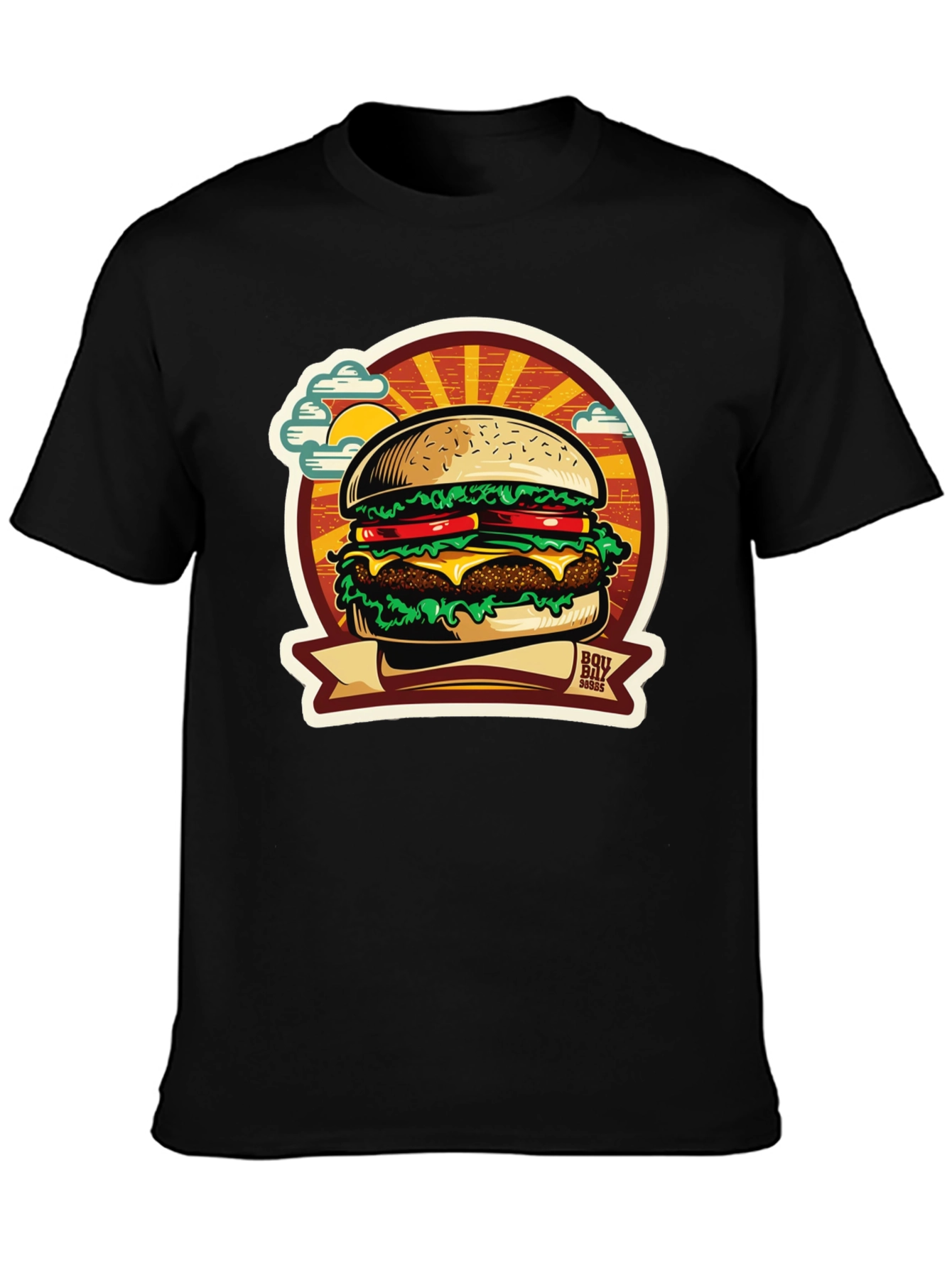 Burger Graphic T-Shirt: BBQ Style