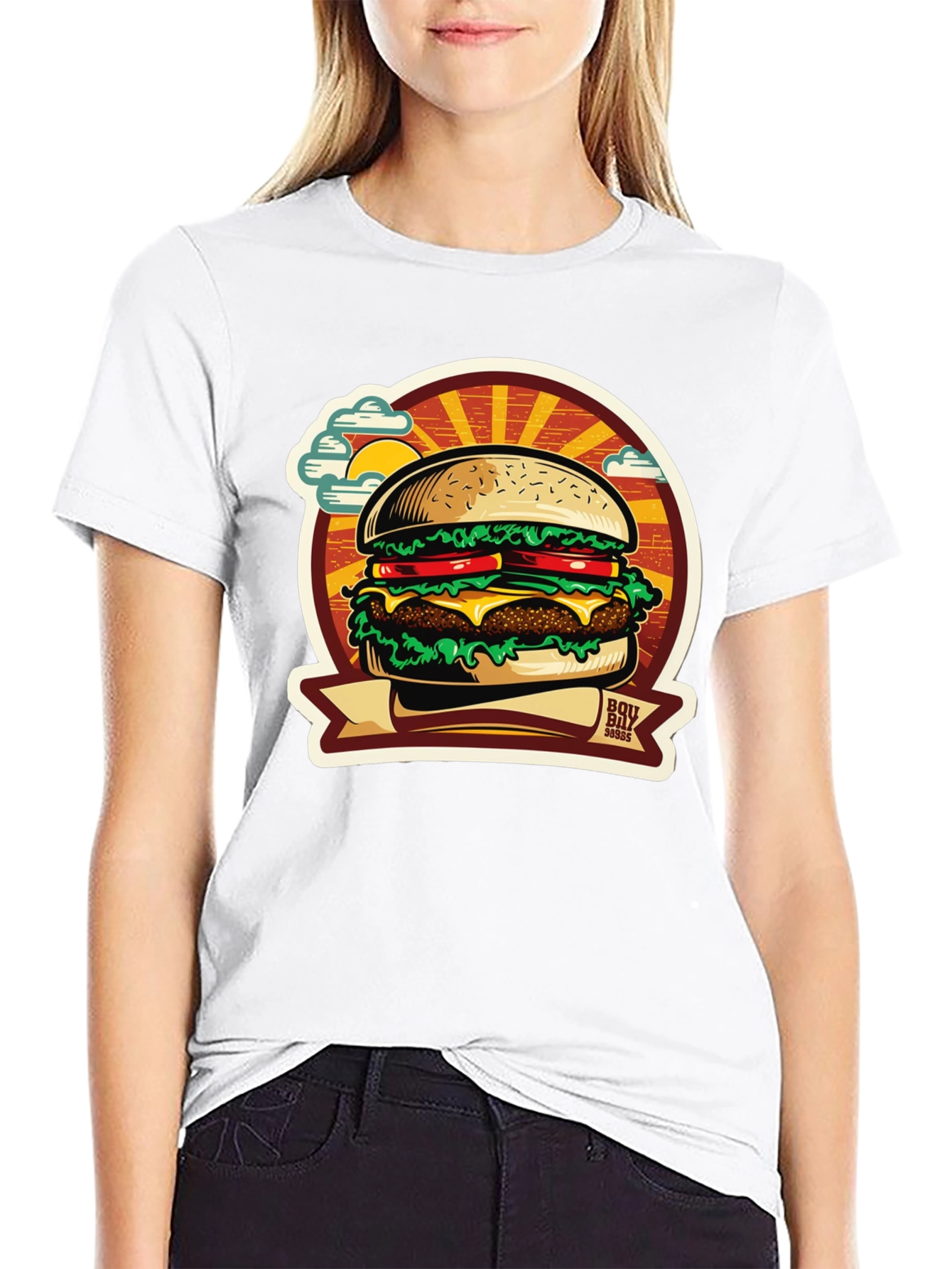 Burger Graphic T-Shirt: BBQ Style