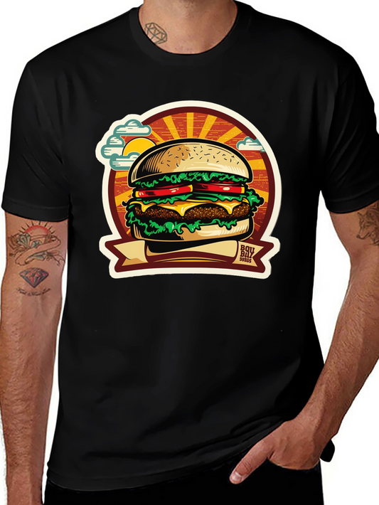 Burger Graphic T-Shirt: BBQ Style