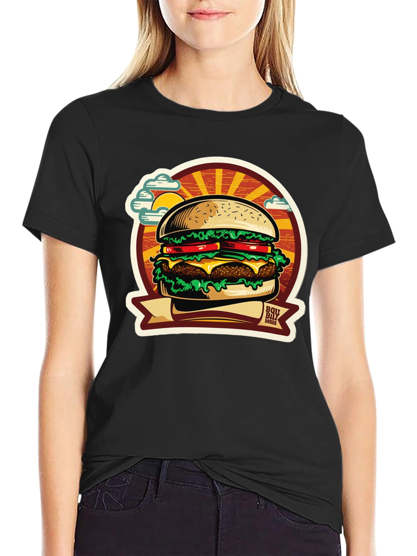 Burger Graphic T-Shirt: BBQ Style