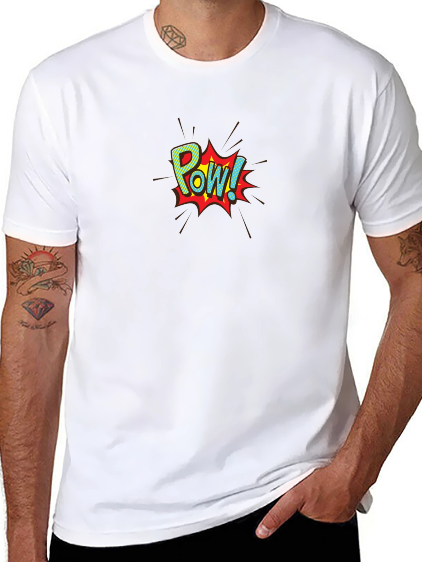 Comic Book POW! Graphic Black T-Shirt